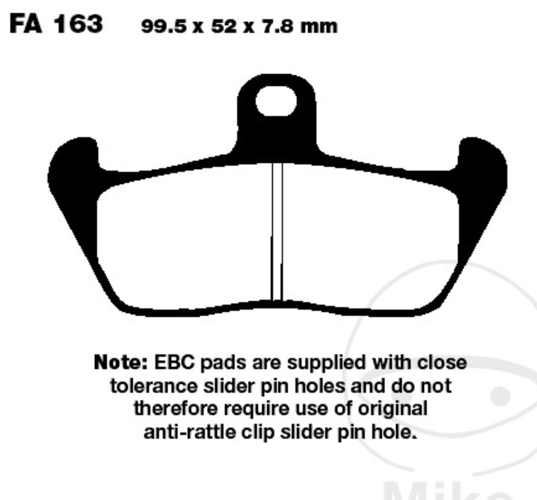 EBC Bremsbeläge FA163 Aprilia RX Tuareg Cagiva 125 600 Moto Guzzi 1000