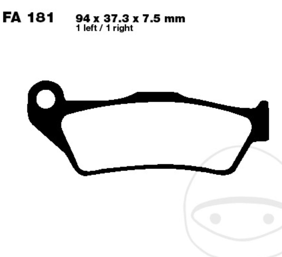 EBC Sintermetall Bremsbeläge FA181HH Cagiva Elefant 750 900 KTM diverse Modelle