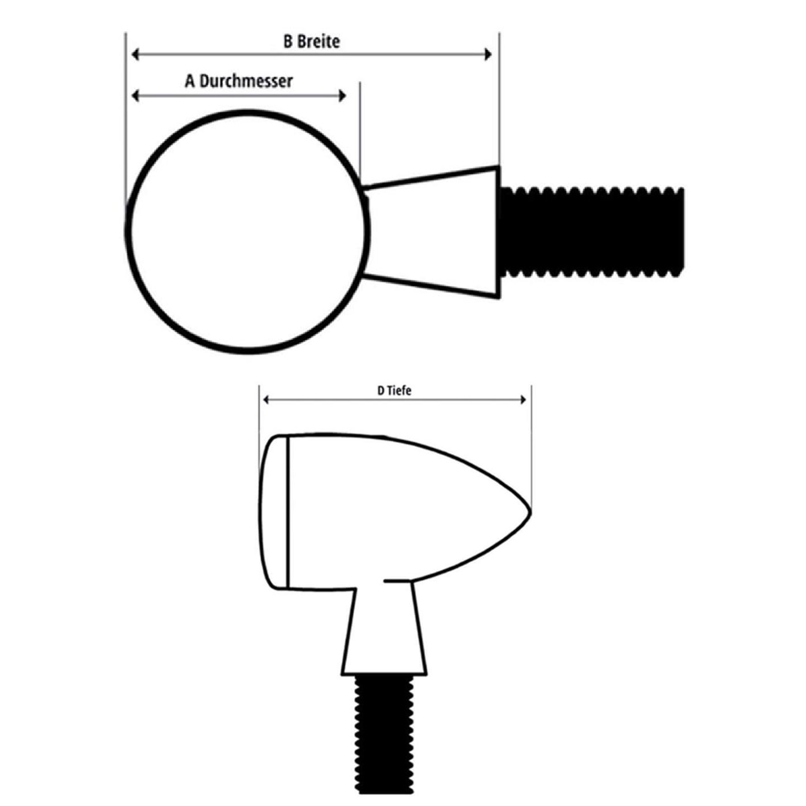 LED Armaturen Blinker Paar silber von HeinzBikes