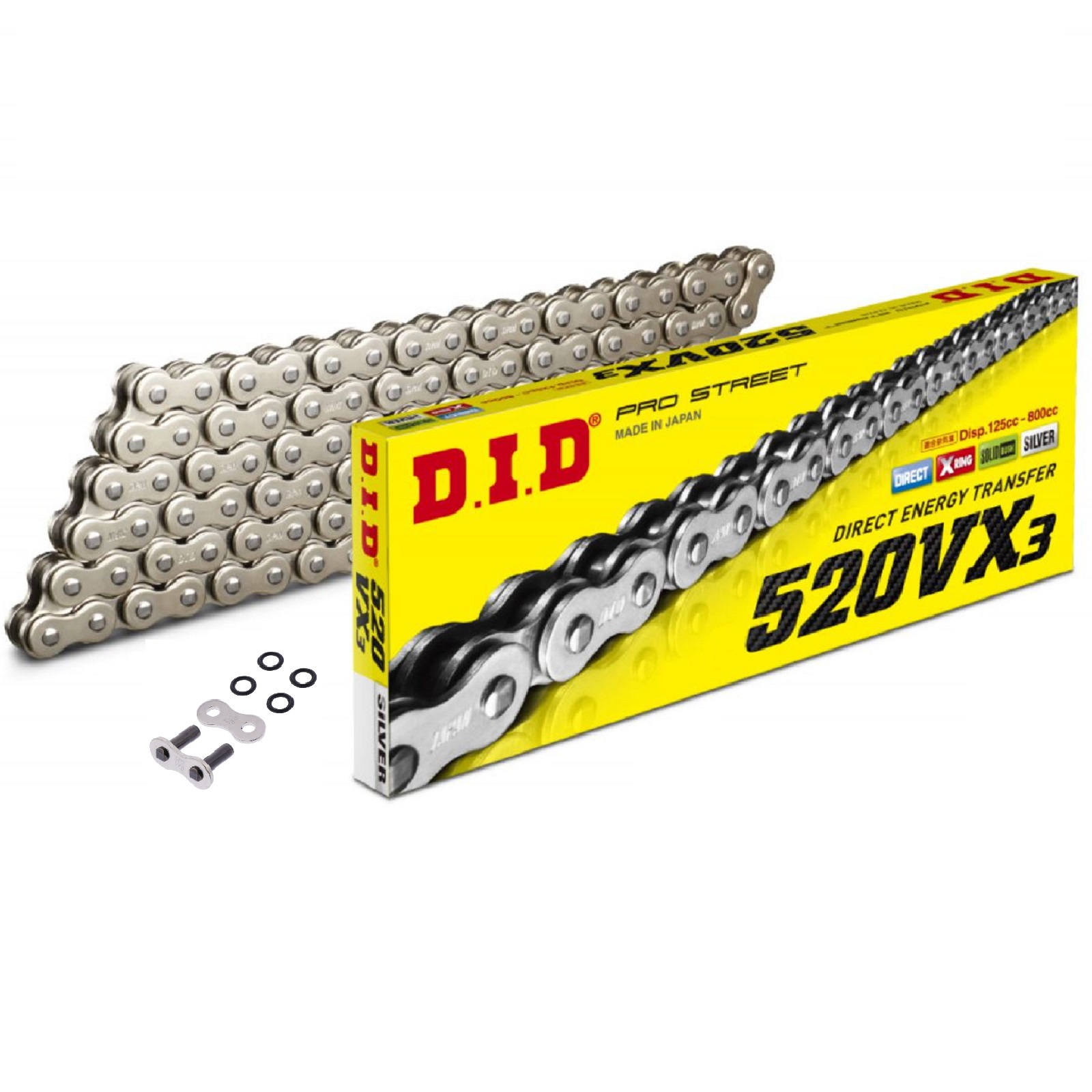 DID X-Ringkette S&S 520VX3/118 Kette offen mit Nietschloss