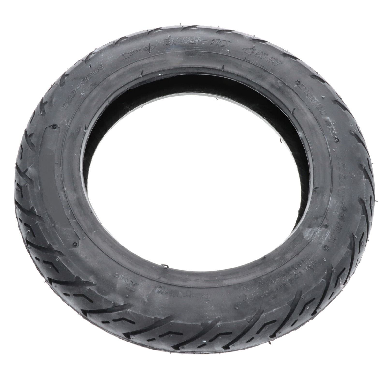 Schlauchfreier Rollerreifen 10 Zoll Reifen 3.00-10 45N F523 4PR Tubeless für Roller Moped Mofa