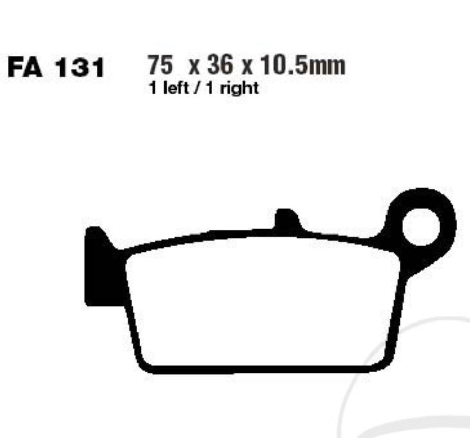 EBC Bremsbeläge FA131R für Honda CR XR 80 125 250 400 500 600 R L RB