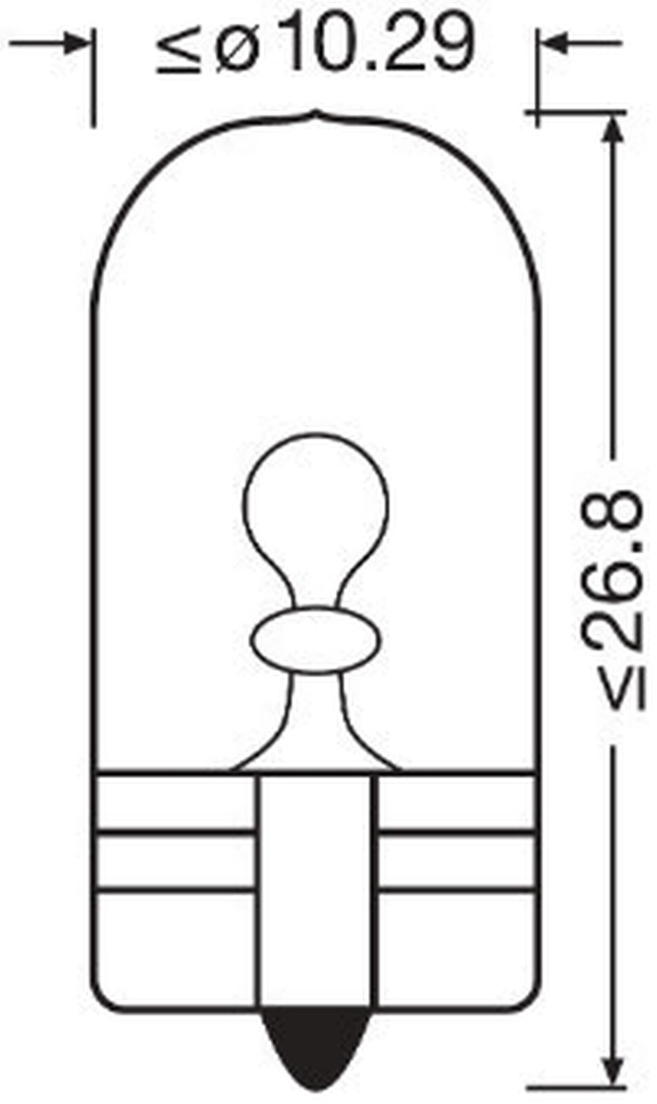 2x OSRAM 2825-2BL Glassockel Glühlampe 5W5 12V 5W Standlicht Kennzeichenlicht