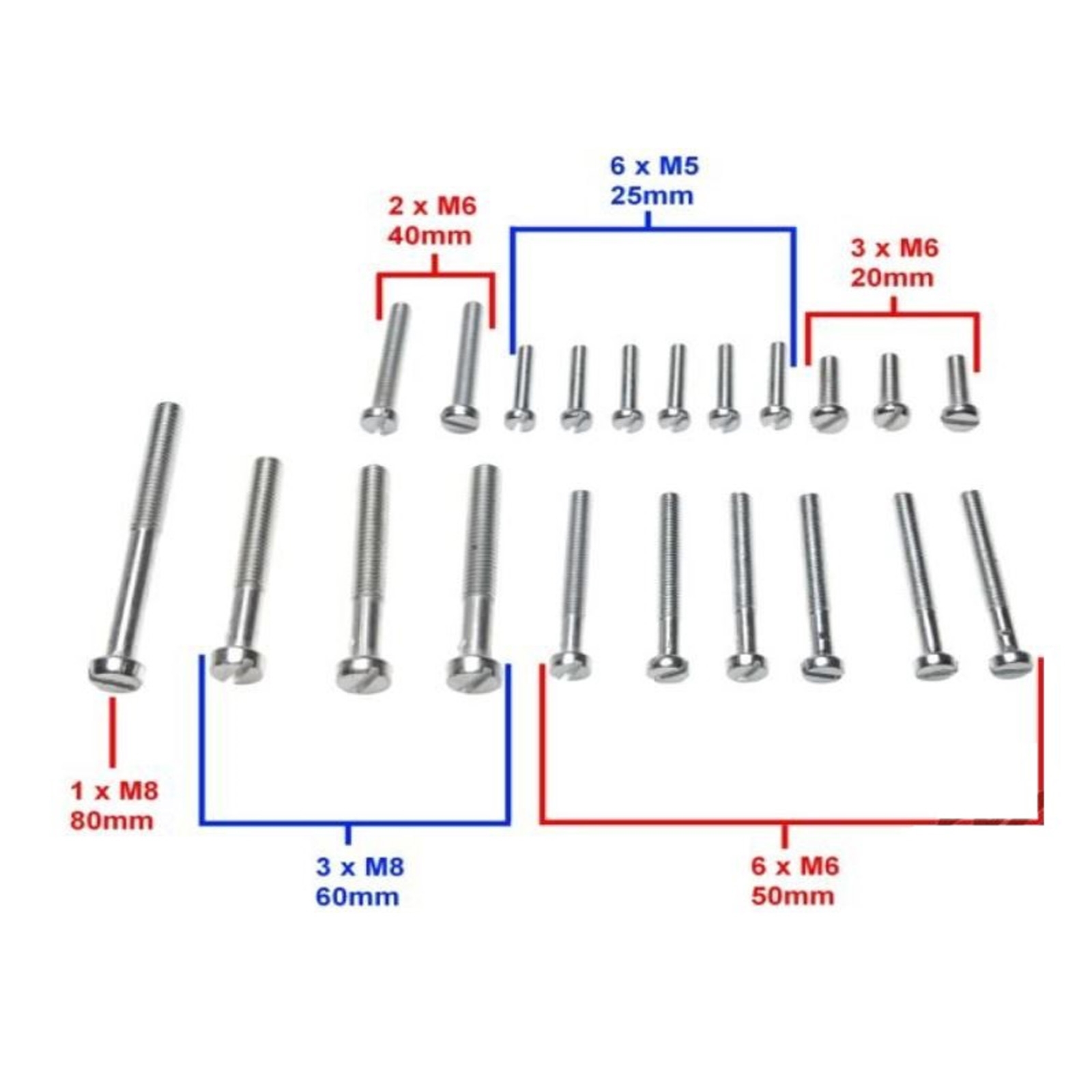 Motorschrauben Satz für Jawa 50 Moped Typ 21 23 Mustang OGAR 200 Motor Schrauben