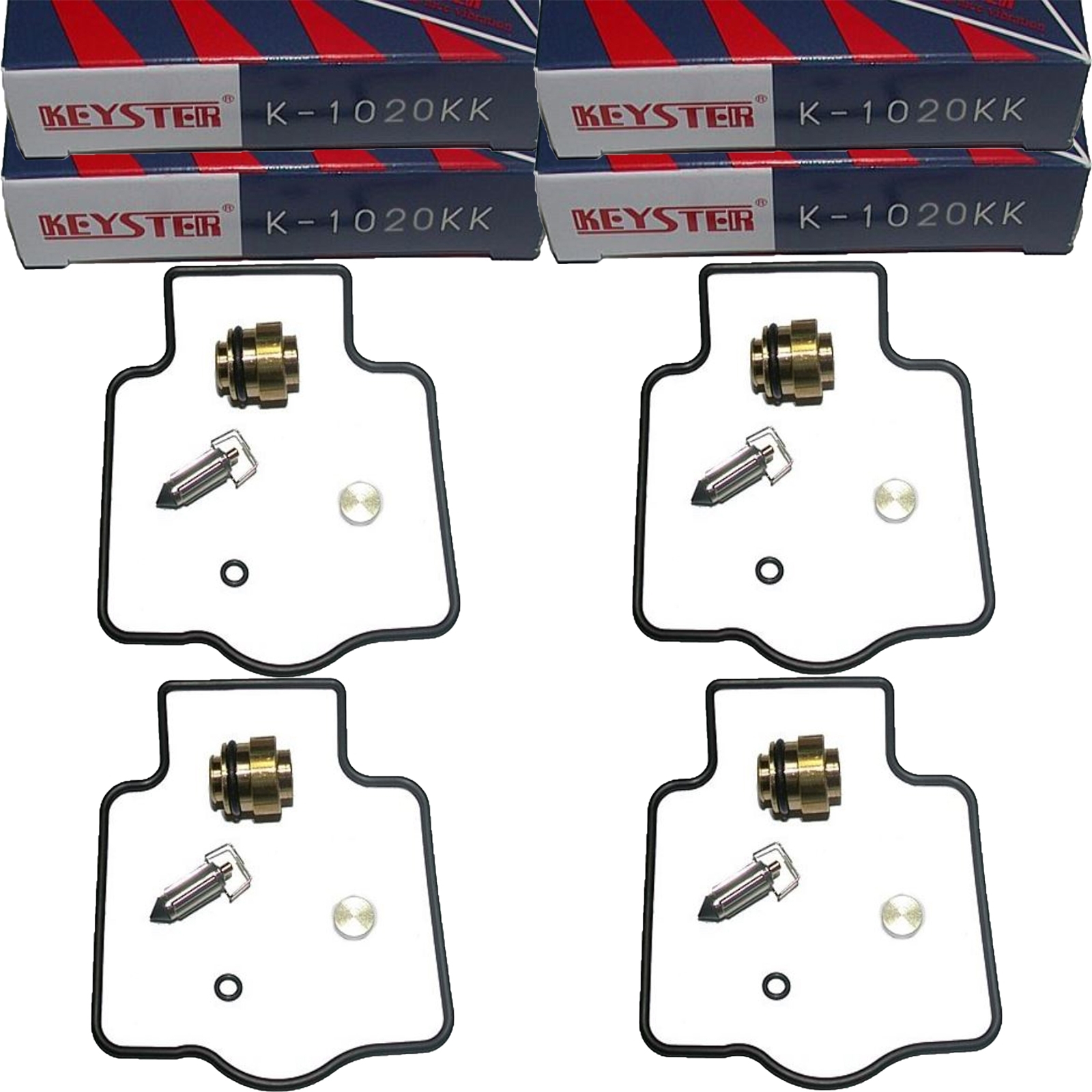 4x Keyster K-1020KK Vergaser Reparatursatz für Kawasaki ZX-9R 900 ZZR 1100 ZZR 1200