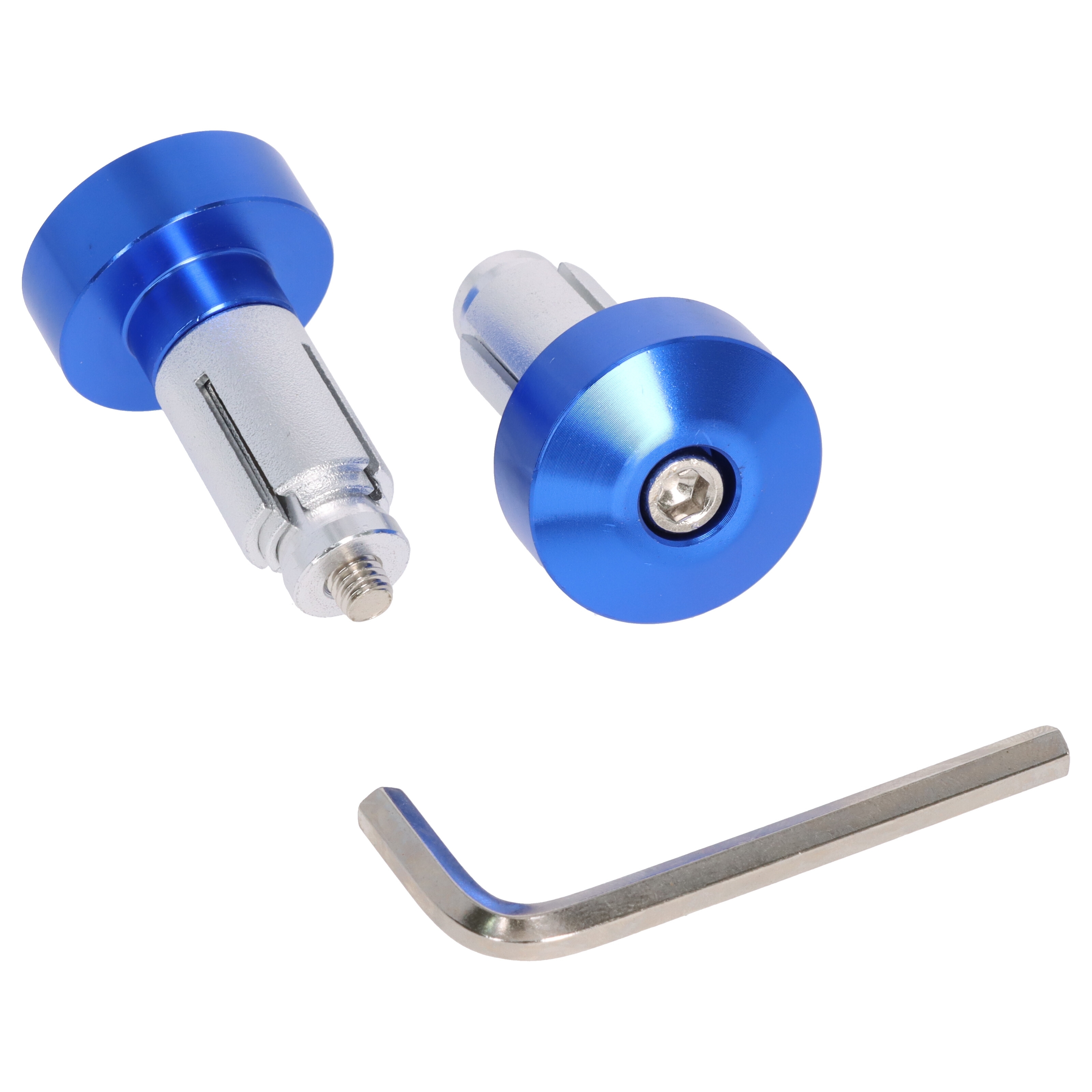 Motorrad Lenkerenden / Lenkergewichte 87g für Lenker 13-19 mm Durchmesser blau