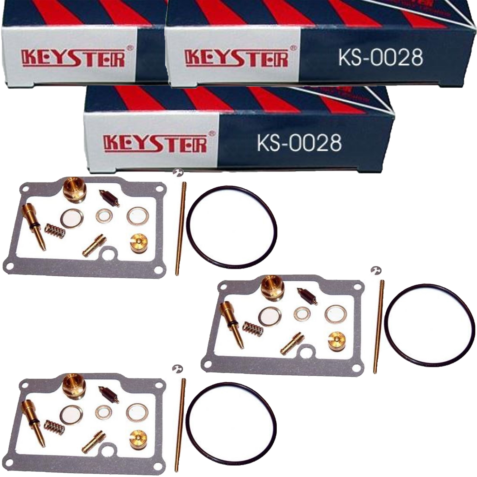 3x Keyster KS-0028 Vergaser Reparatursatz für Suzuki GT 550 1973 - 1979 GT550