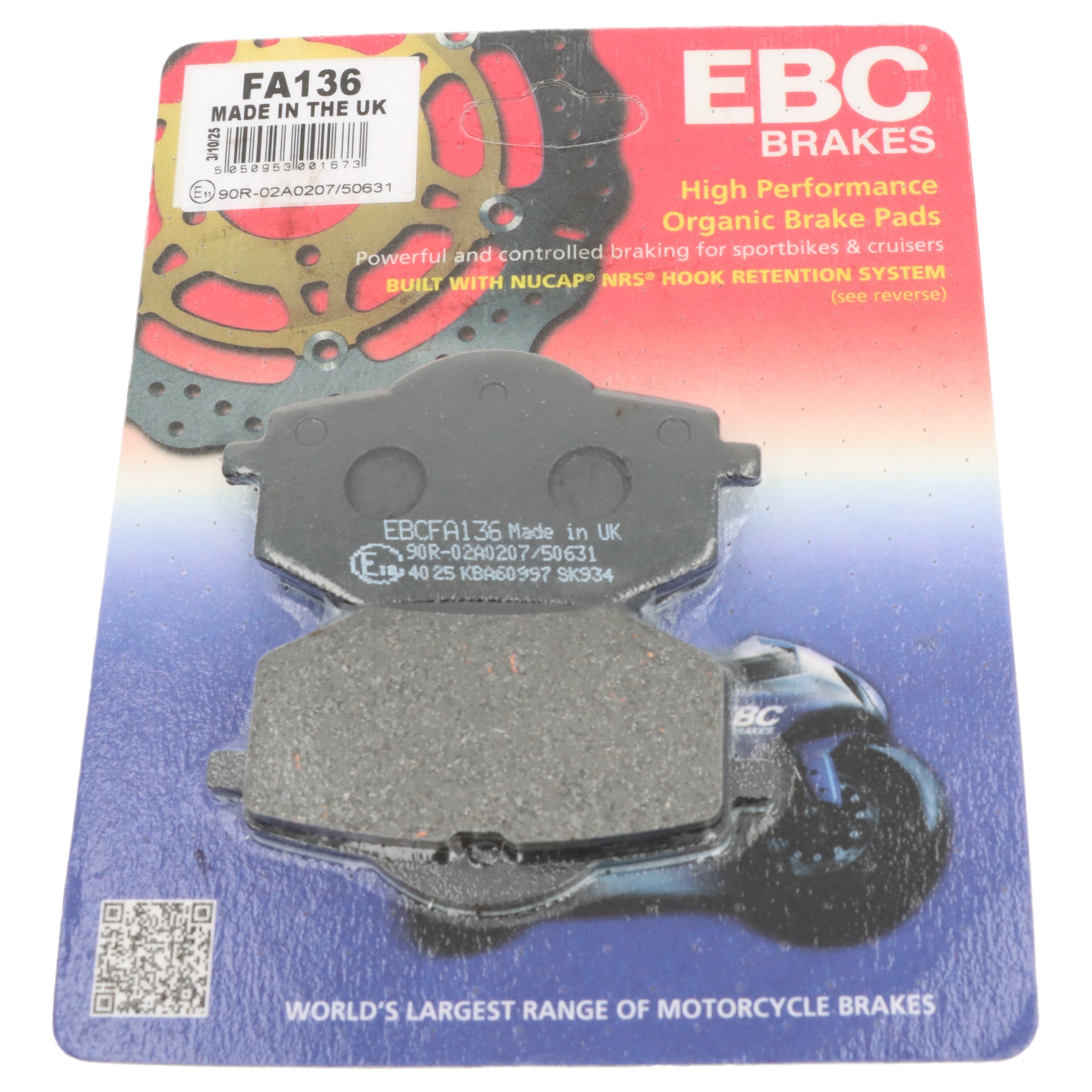 EBC Bremsbeläge FA136 für Yamaha XV 535 H N SH 2YL 3BR 2YL