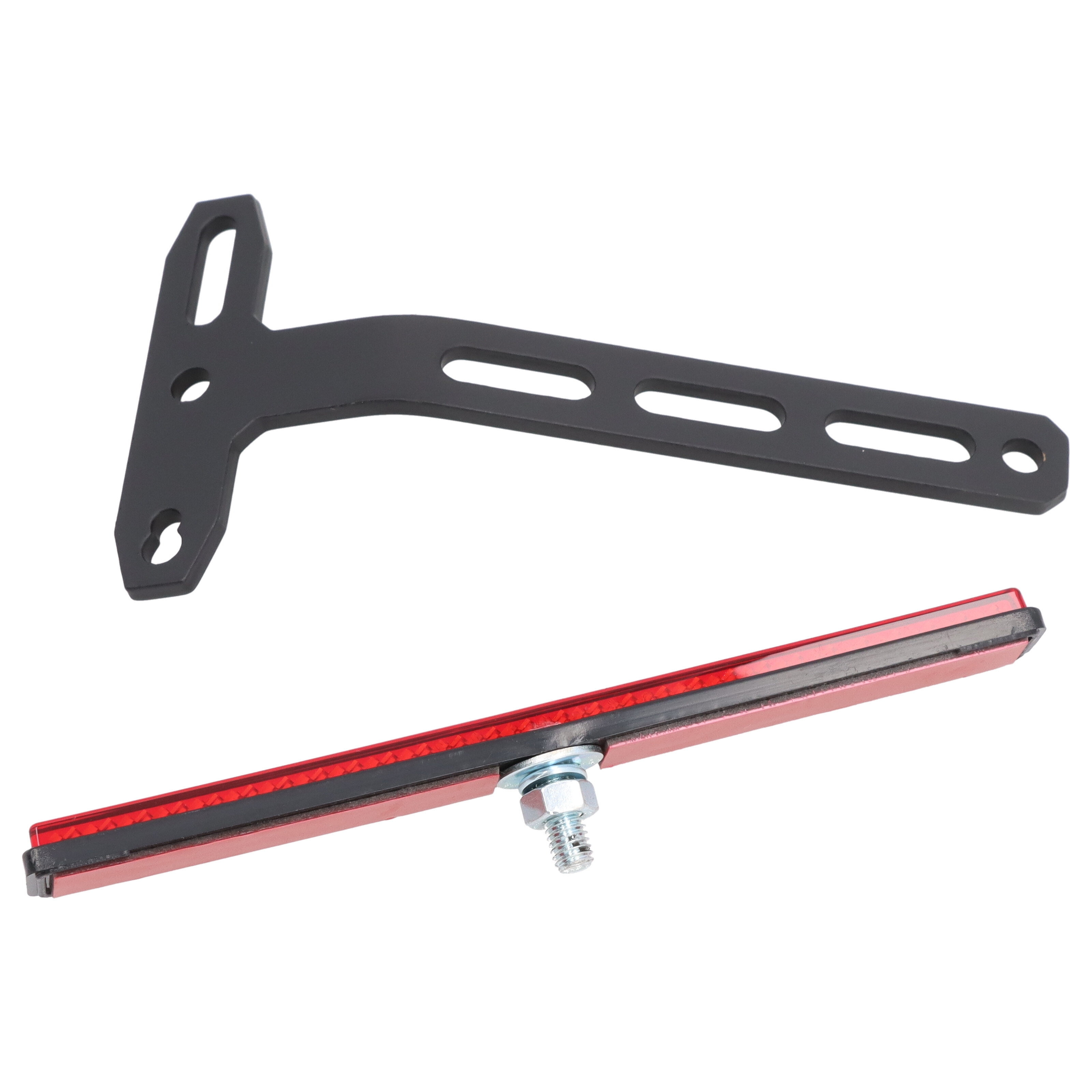 Rückstrahler Reflektor komplett mit T-Halter für Motorrad Roller Quad ATV Katzenauge