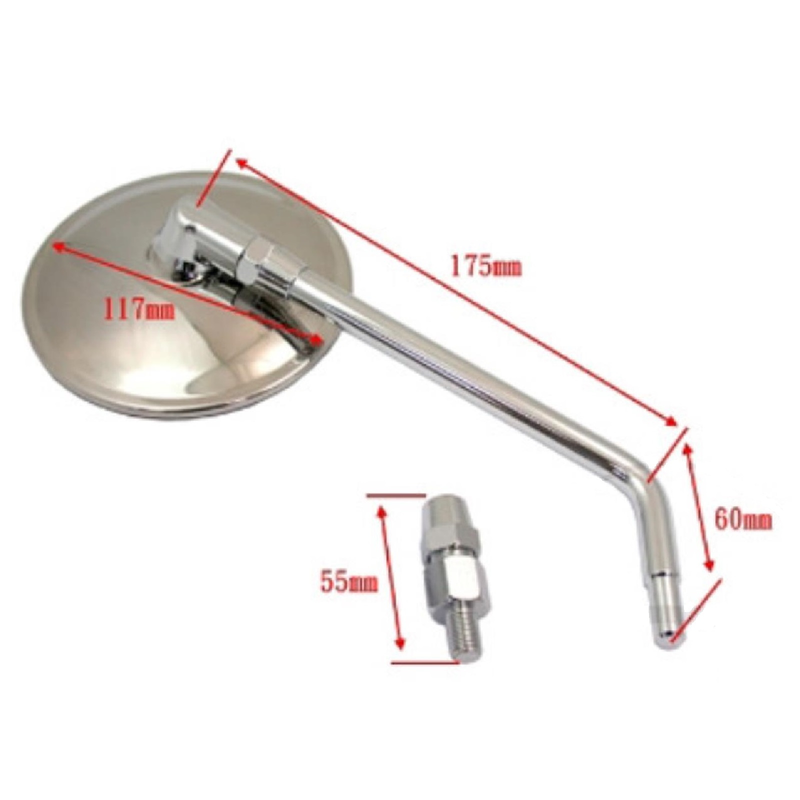 Spiegel für Suzuki VL 125 LC 2002-2008 250 LC 2005-2007 Beidseitig verwendbar