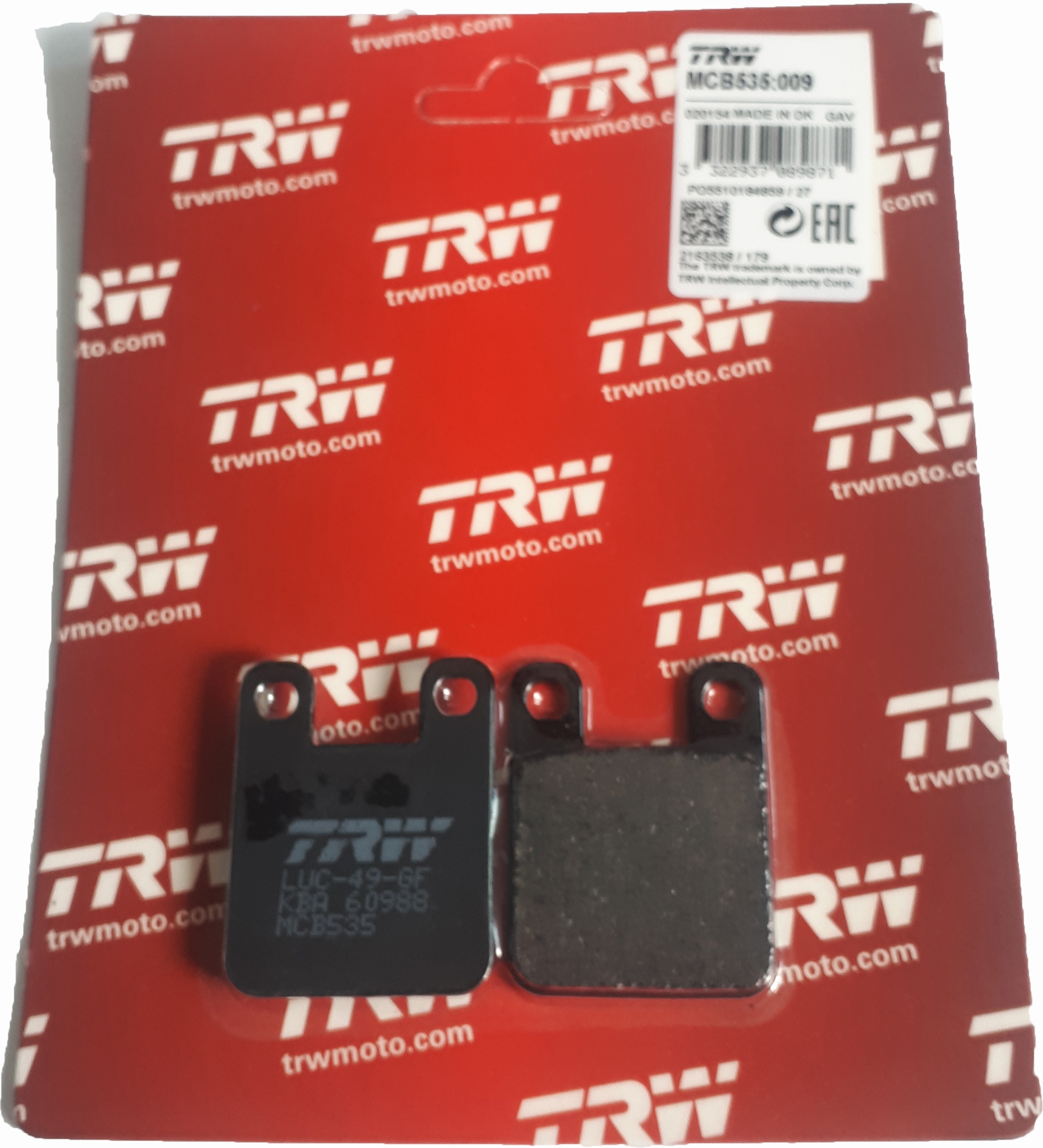 TRW MCB535 Bremsbeläge für Peugeot Speedfight Ludix Aprilia SX Derbi Senda Italjet KTM Suzuki Yamaha