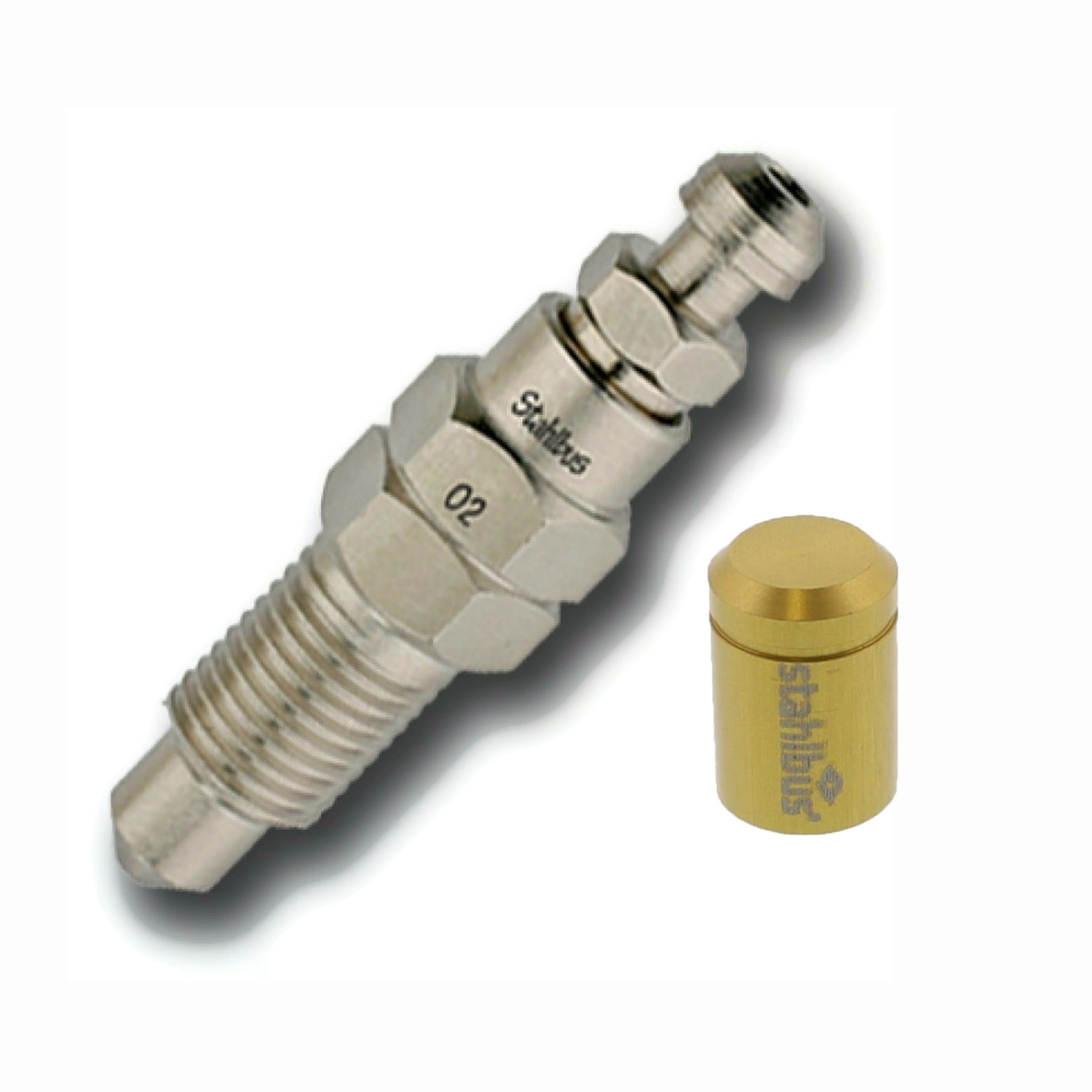 SB-110511 stahlbus Schnell-Entlüfterschraube mit Ventil 3/8 Zoll-24UNFx16 und Alukappe Gold