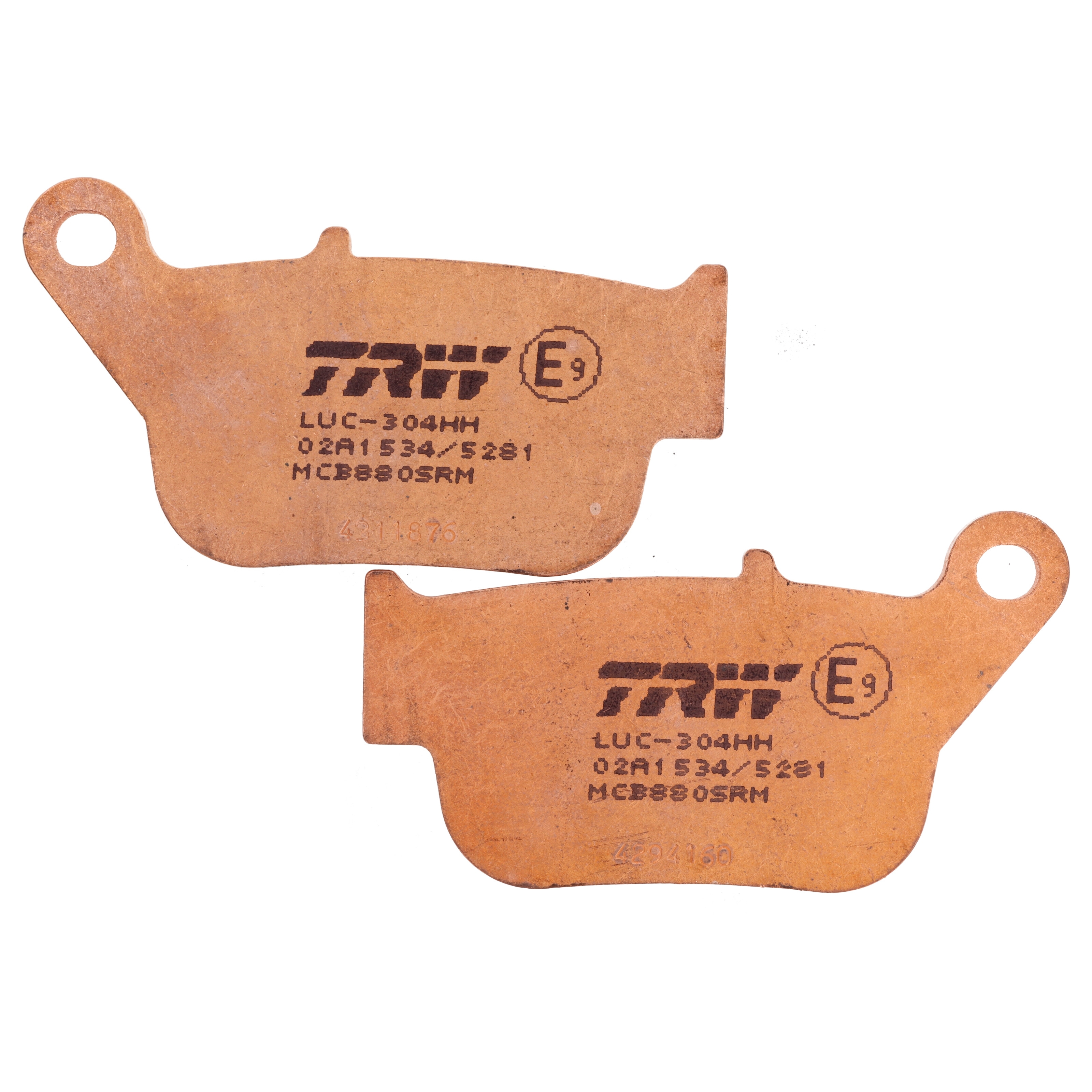 TRW MCB880SRM Sintermetall Bremsbeläge hinten für Yamaha X-Max YP250 R SG261 SG265 2014 - 2016