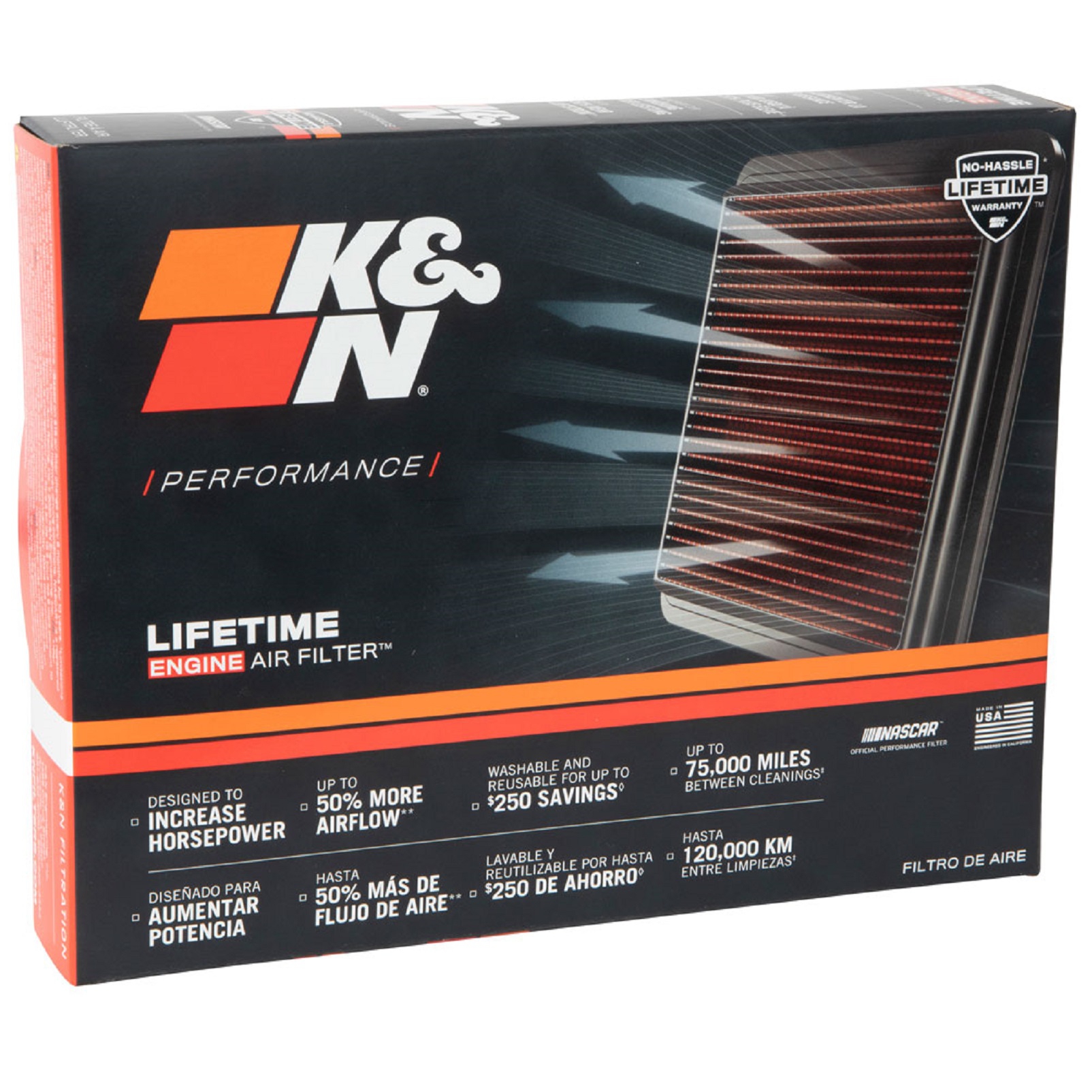 K&N Tauschluftfilter für Audi RS4 RS5 A4 A5 4.2 V8 2010-2015