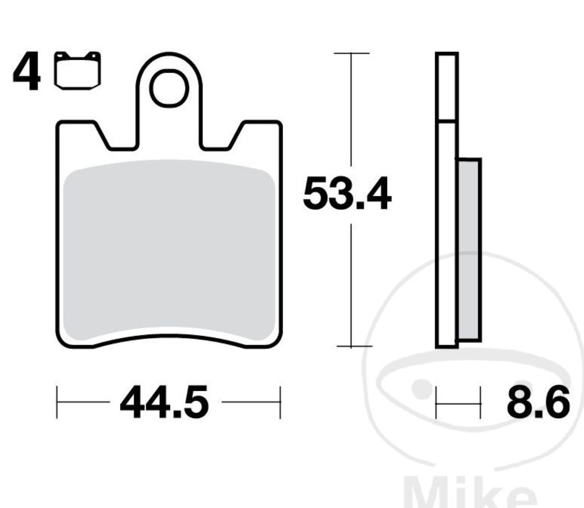TRW Sintermetall Bremsbelagsatz für Suzuki Burgman AN250 1998 - 2006 AN400 1999 - 2006