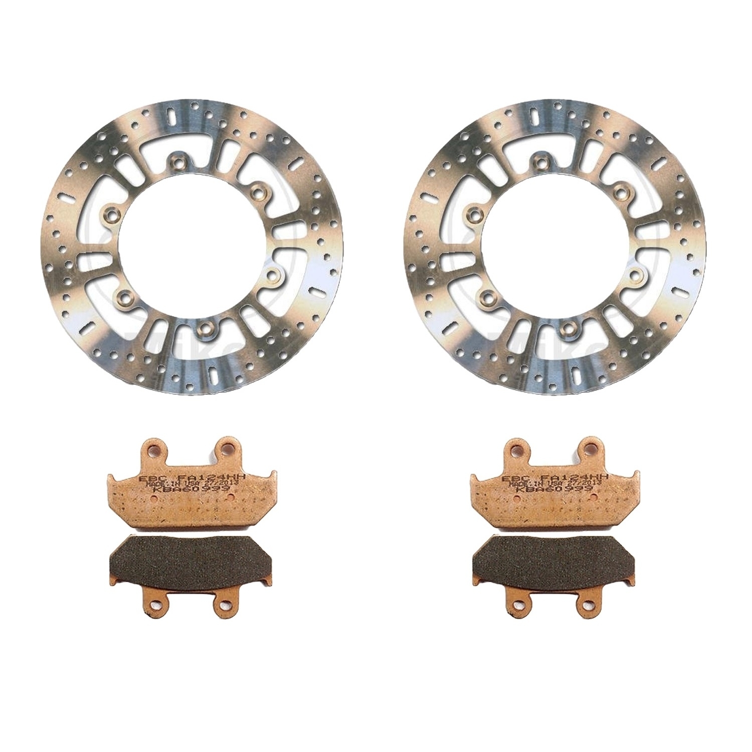 EBC Bremsen Set vorne 2x MD1008 + 2x FA124HH Sintermetall Honda