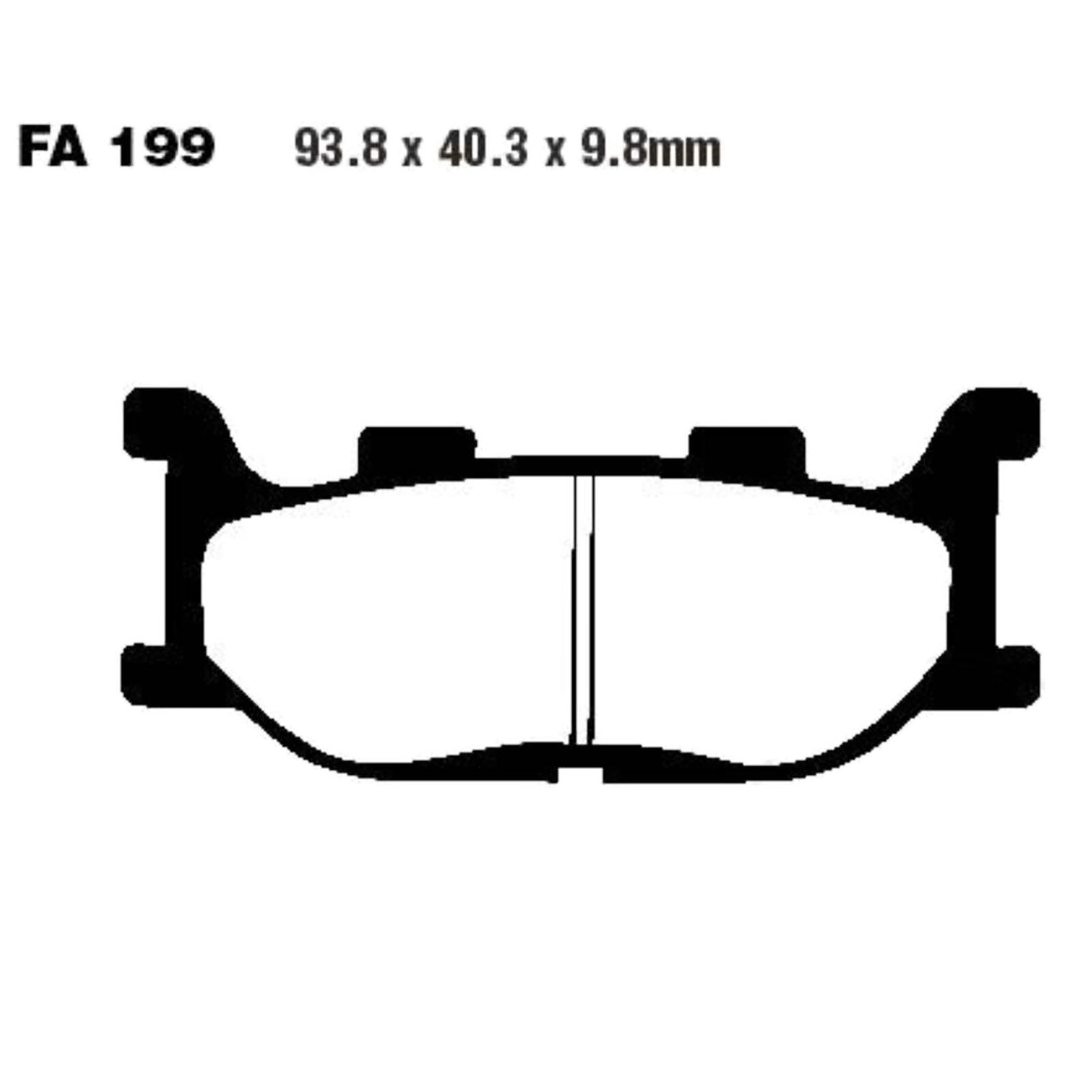 EBC FA199HH Bremsbeläge für Yamaha SR TDR XV XJ XP XJR XVS FZ6 MT-03 TZ YP