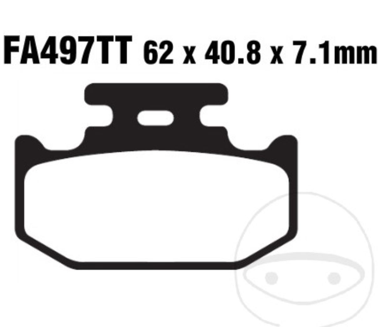 EBC FA497TT Bremsbeläge für Yamaha YXM 700 14-15 YXR 700 08-14 YXE 700 2016 YXZ 1000 16-17