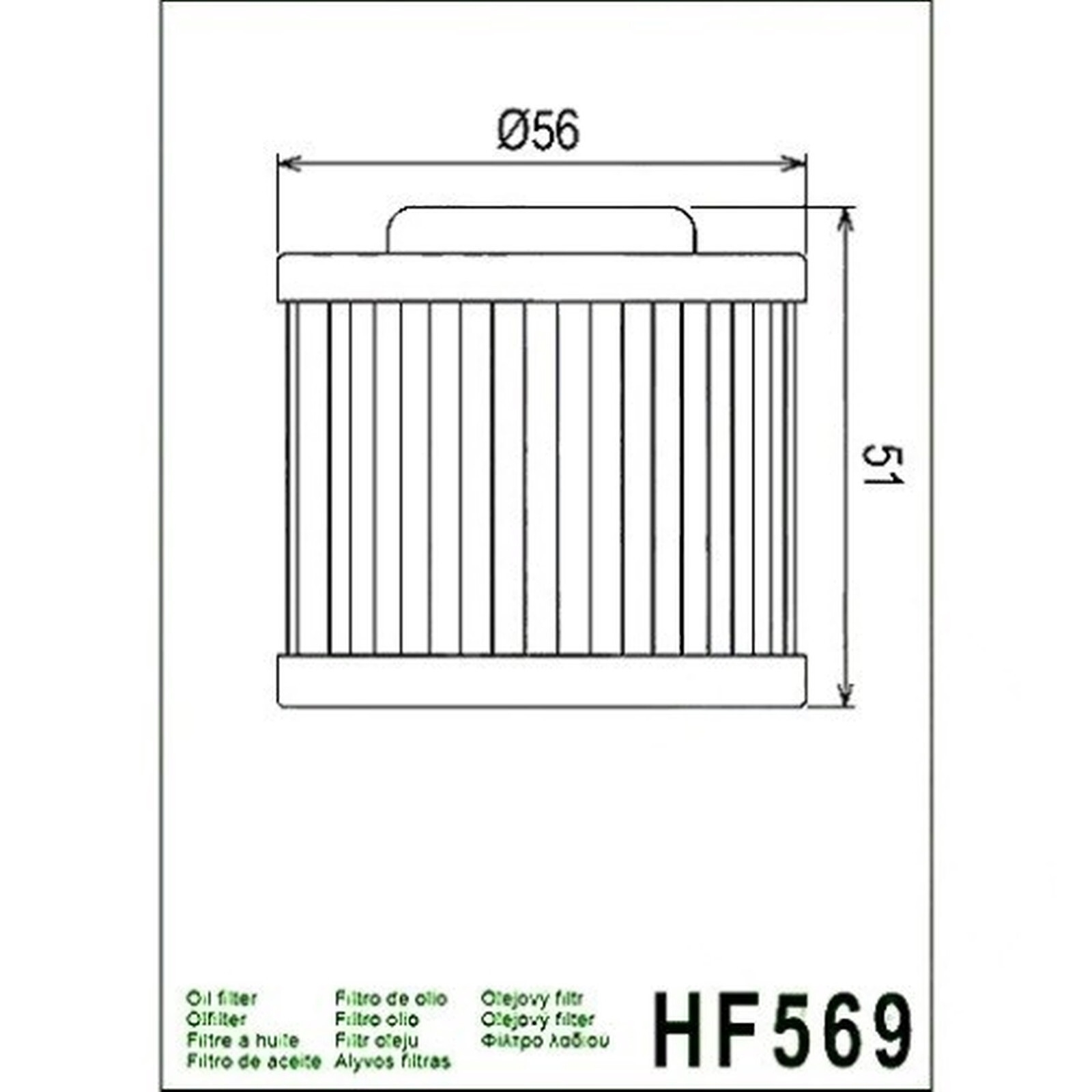 HIFLO HF569 Ölfilter für MV Augusta Brutale Dragster F3 Superveloce Turismo