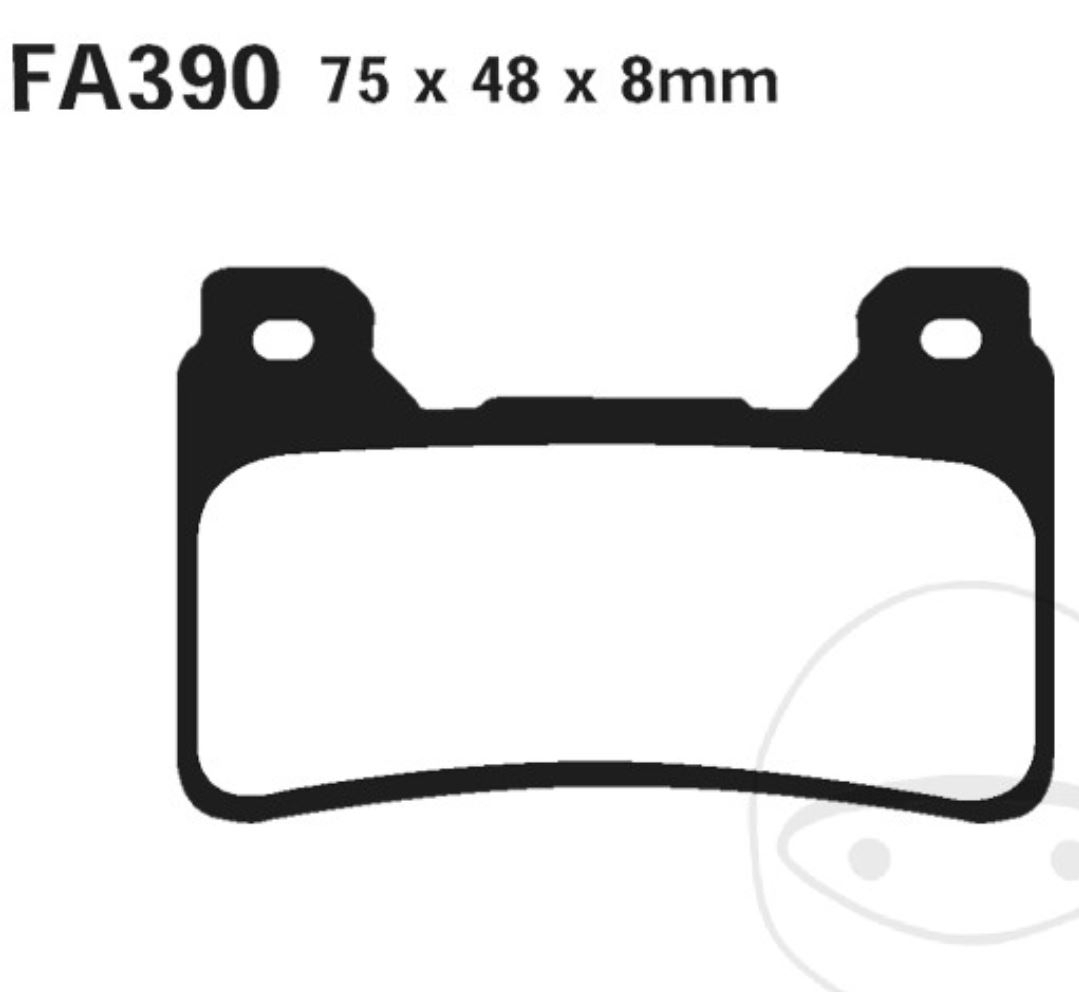 EBC Bremsbeläge FA390HH für Honda CBR VFR 600 800 1000 RR RRS RA RRA F X