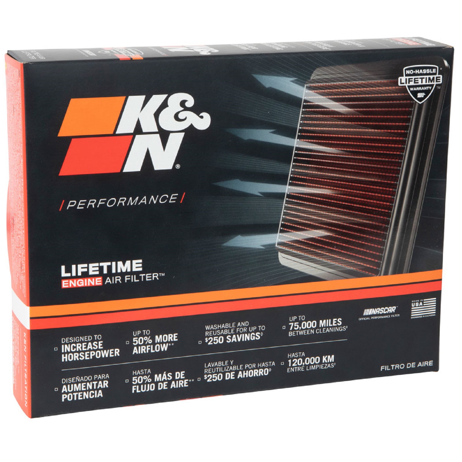 K&N Luftfilter für Renault 1.0 1.3 1.5d 2019-22 Nissan 0.9 1.0 1.5d 2016-22