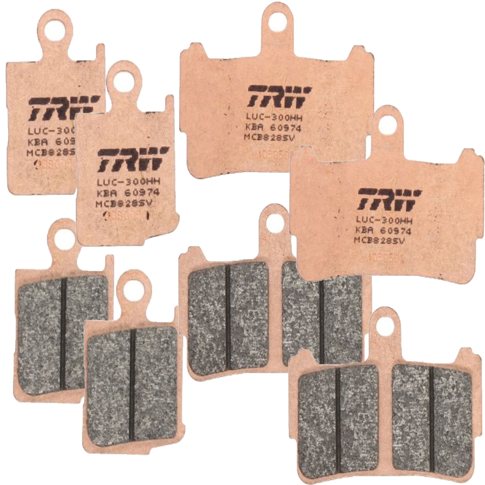 TRW MCB828SV Sintermetall Bremsbelagsatz vorne für Honda VFR1200 F SC63A FD DCT SC63C 2010-2016
