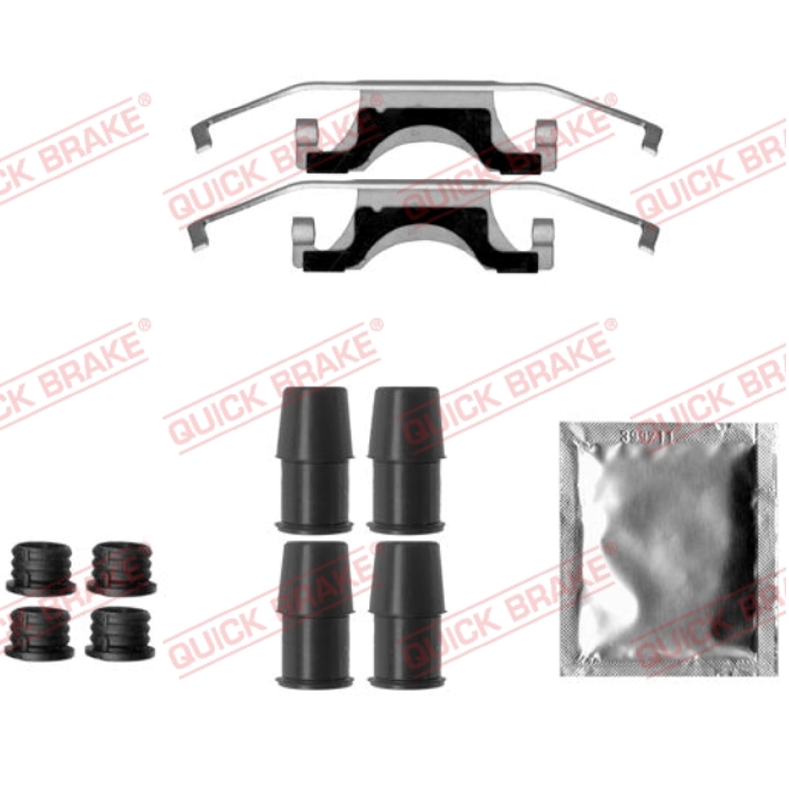 Quick Brake QB109-1843 Scheibenbremsbelag Zubehörsatz Bremssattel hinten für Mercedes