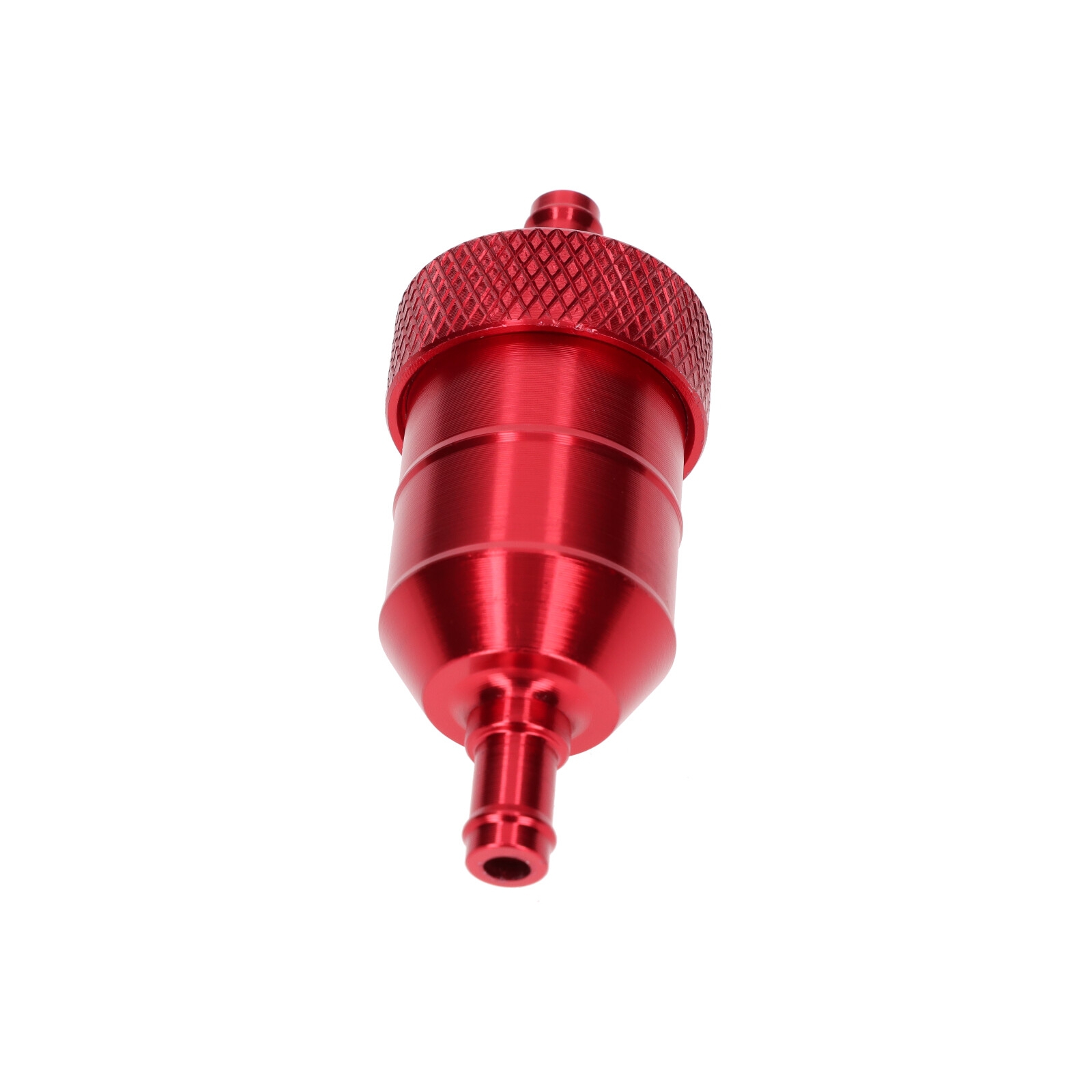 Mini CNC Kraftsstofffilter Benzinfilter 6mm Alu rot Motorrad Moped Quad ATV