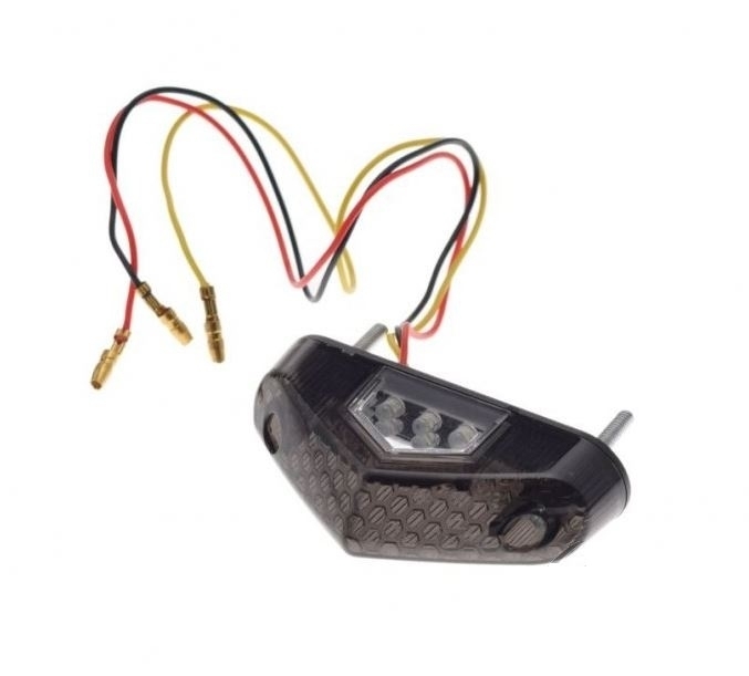 LED Rückleuchte Rücklicht getönter Kunststoff E-geprüft mit Kennzeichenbeleuchtung