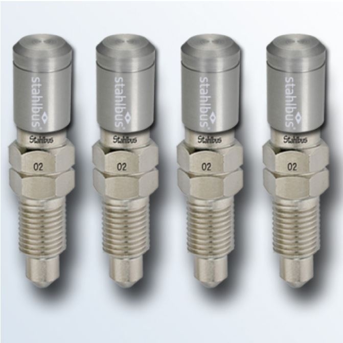4x stahlbus Schnell-Entlüfterschraube Entlüftungsventil 3/8 Zoll-24UNFx16 + Alukappen Natur