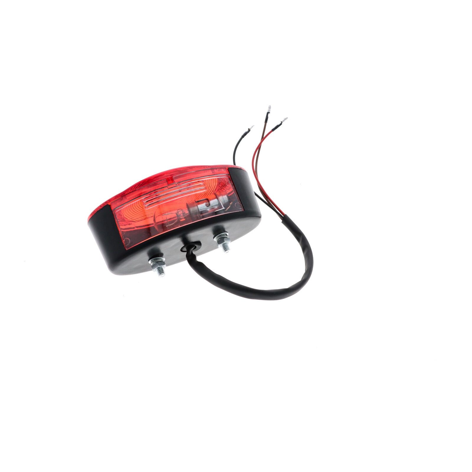 Universal Rücklicht Rückleuchte schwarz mit Kennzeichenbeleuchtung für Motorrad Roller M6 x1.0