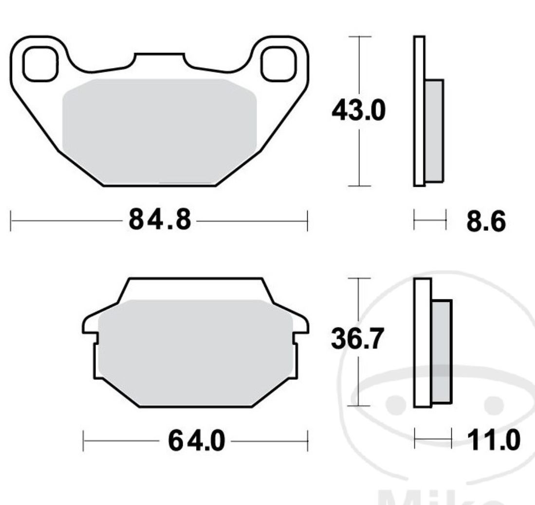 TRW MCB712 Bremsbeläge vorne für Kymco Agility 50 125 People MXU Super 8 Super 9 SYM