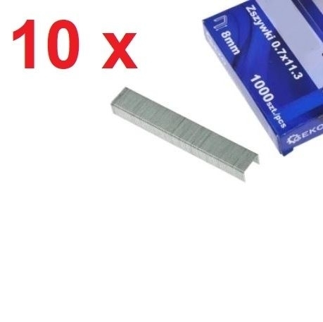 10000x Heftklammern 8mm Tackerklammern, 0.7x11.3mm für Handtacker