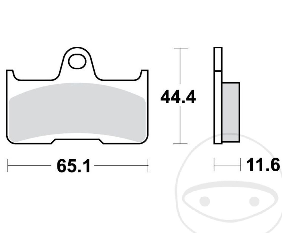 TRW MCB756SI Sintermetall Bremsbeläge hinten für Yamaha YFM660 FWA Grizzly Goes CFMoto Rancher