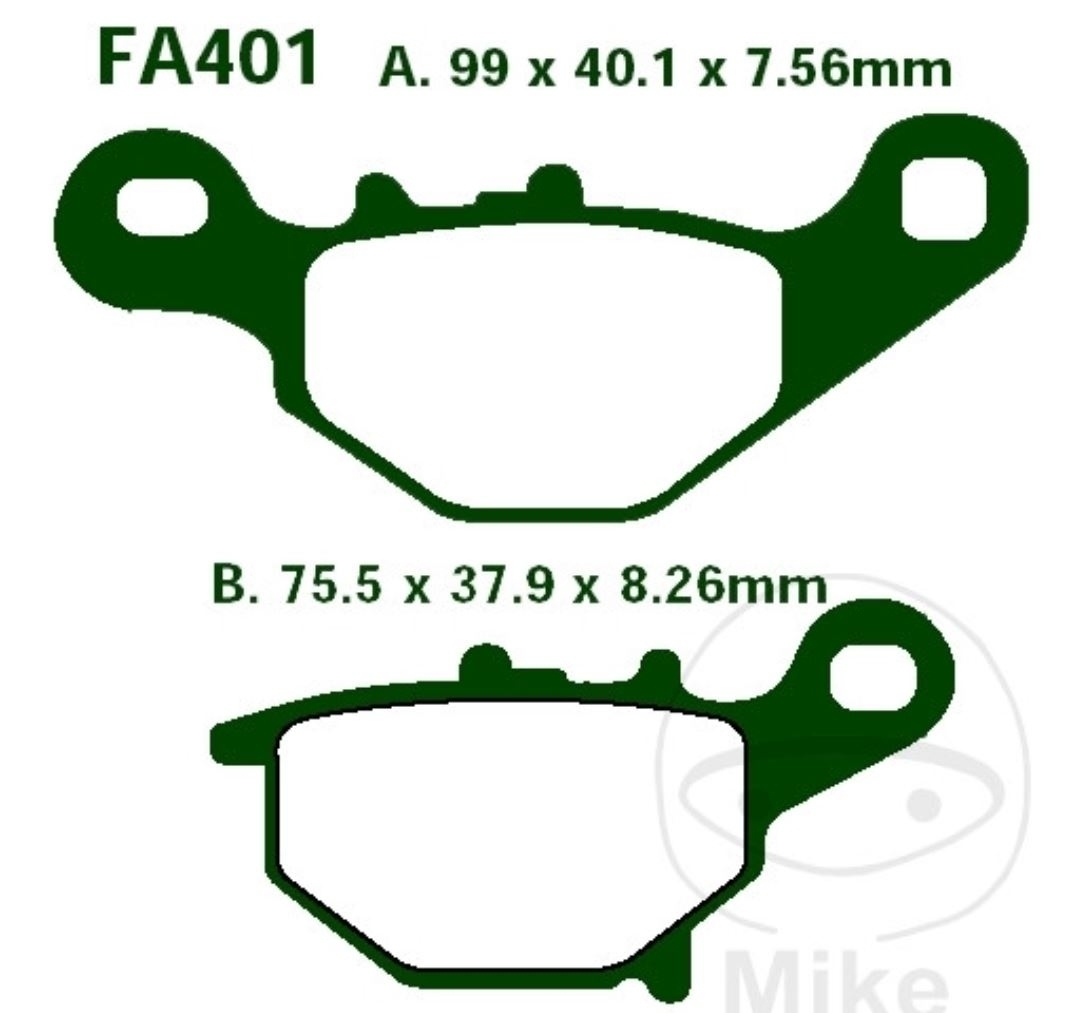 EBC Bremsbeläge FA401R für Suzuki RM 85 RD16C 2005-2010, 2013 L RD17C