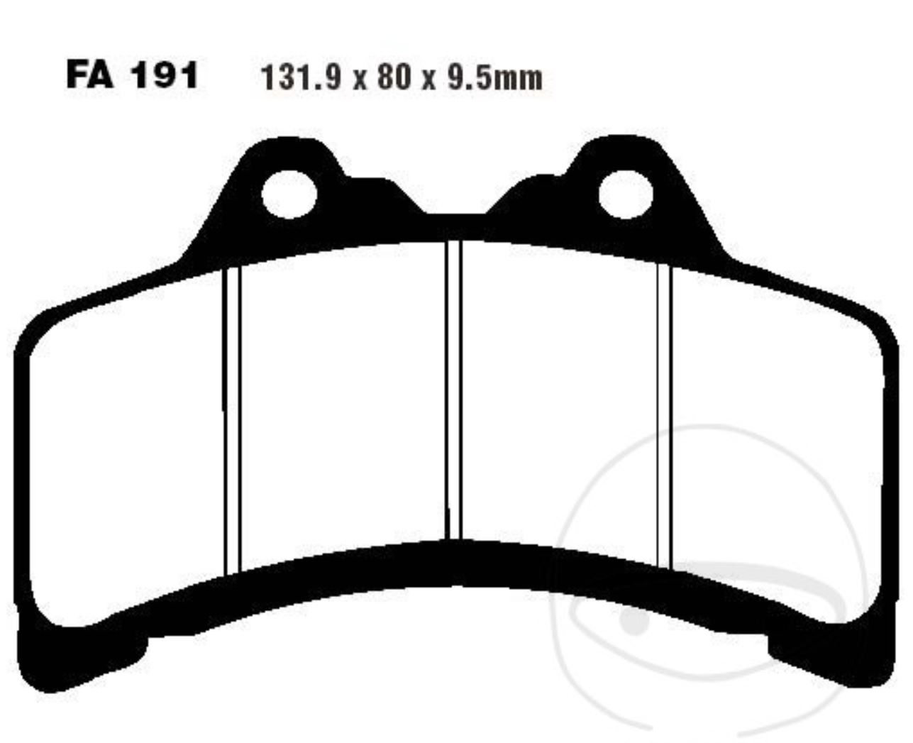 EBC Bremsbeläge FA191 für Yamaha GTS 1000 4BH A