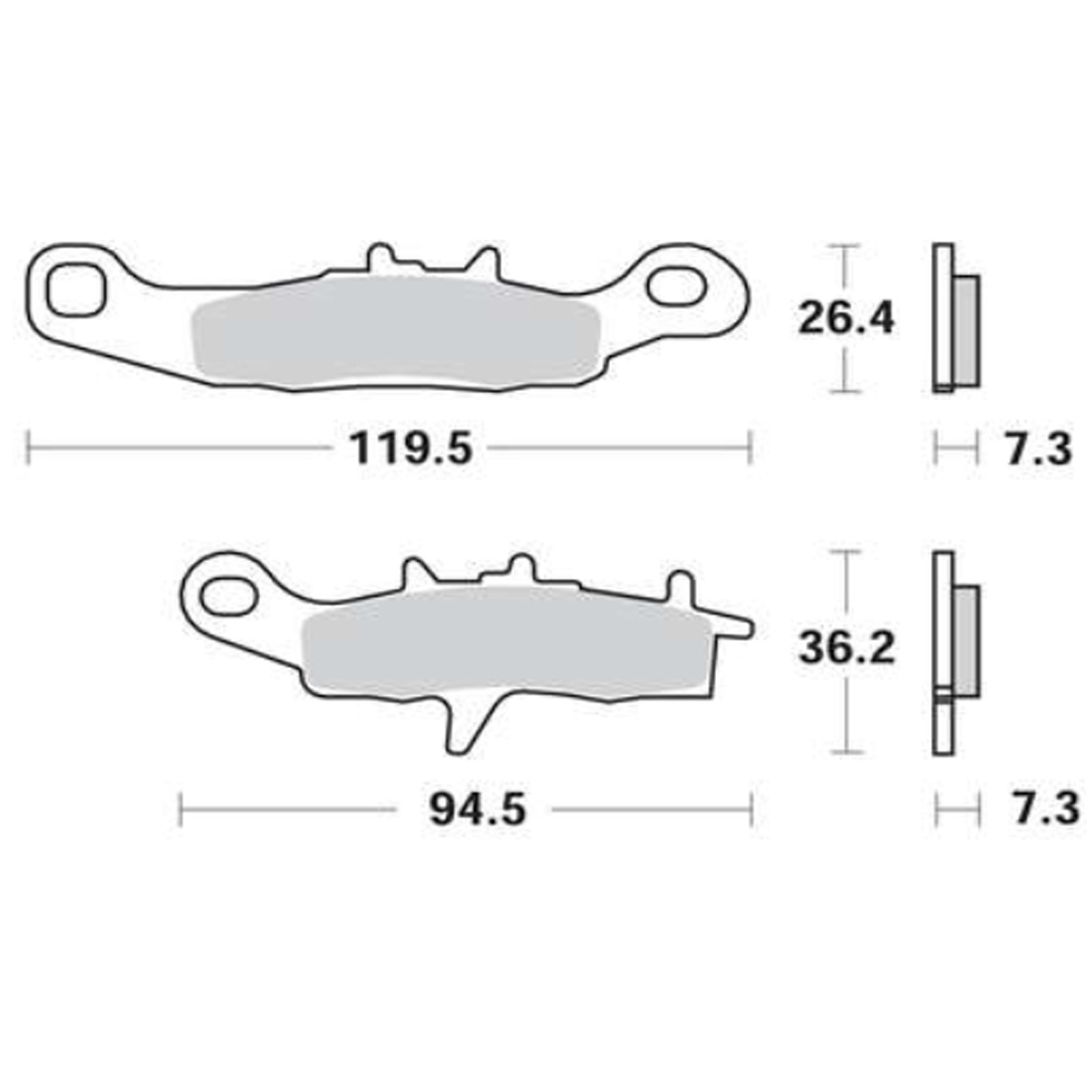 TRW MCB697EC Bremsbeläge vorne für Kawasaki KX80 KX85 I KX85 II Suzuki RM85 RM85 L
