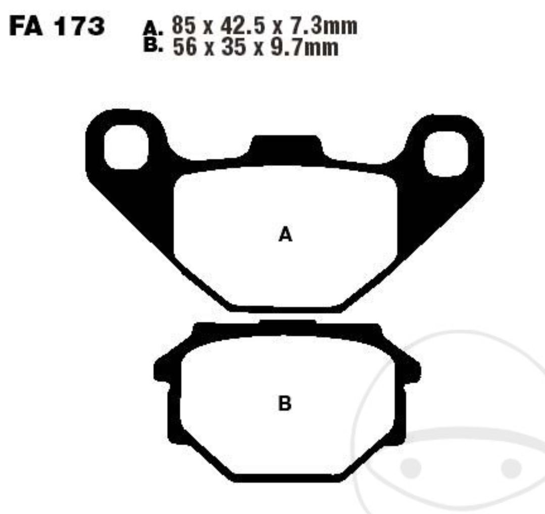 EBC Bremsbeläge FA173 für Aprilia Cagiva Sachs ETX Moto Pegaso Tuareg W12 16 ZX
