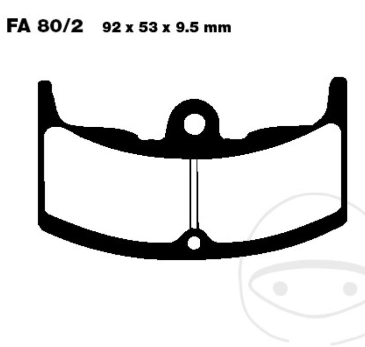 Bremsbeläge FA080/2 für Honda VT 500 E PC11 250 F MC08 CBX 550 F PC04 F2 PC04