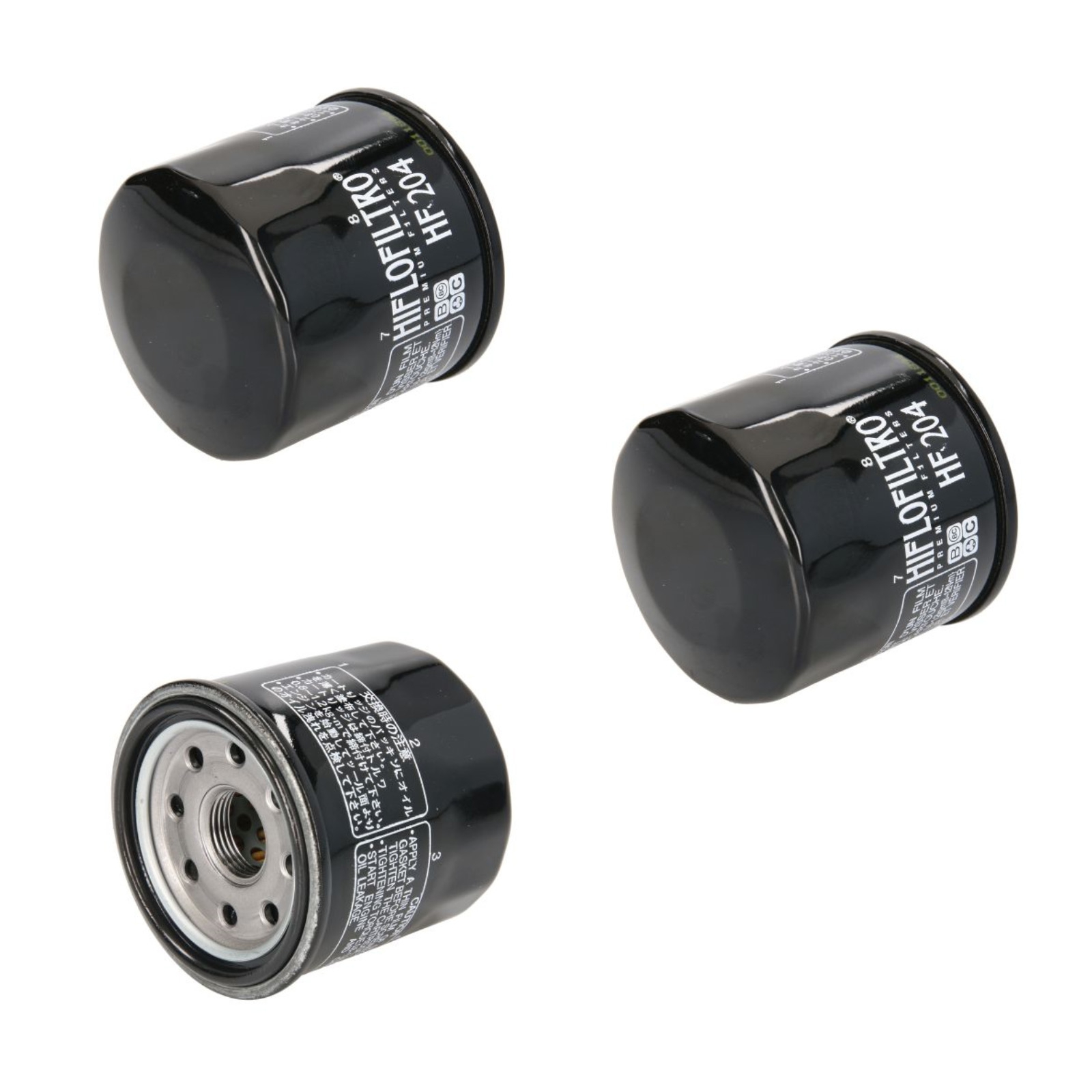 3x Hiflo HF204 Ölfilter für Honda Kawasaki Triumph Yamaha Arctic Cat MV Augusta