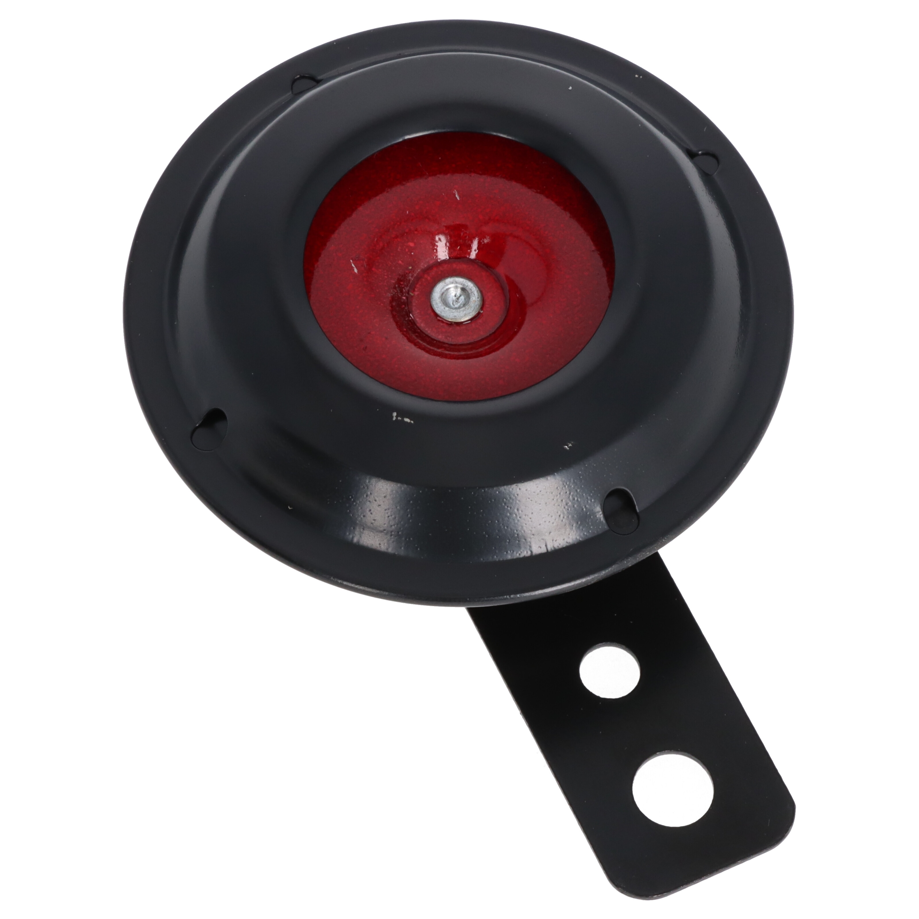Motorrad Hupe schwarz/rot, 12 Volt, 71 mm