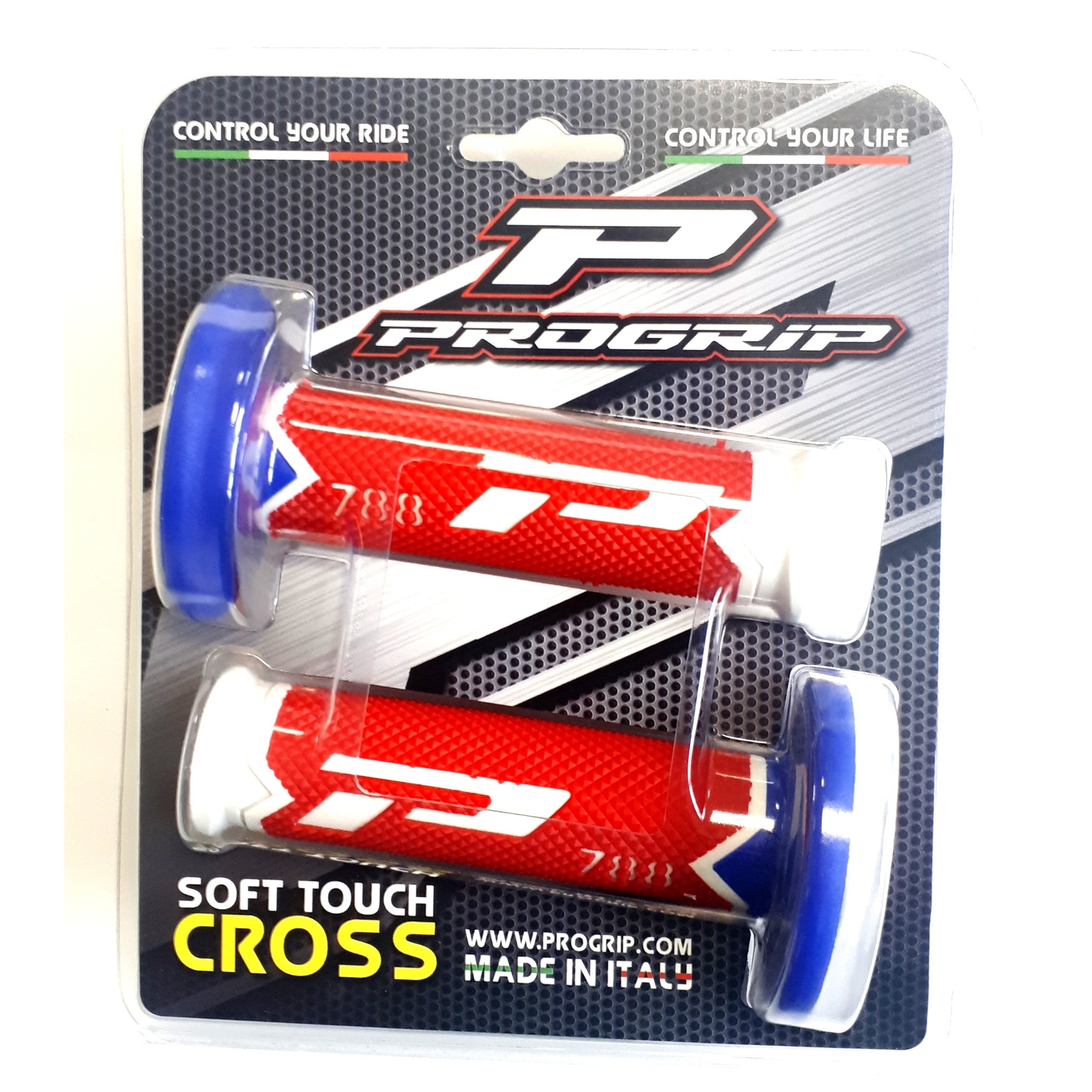 Progrip Griffgummis 788.28 weiss / rot / blau