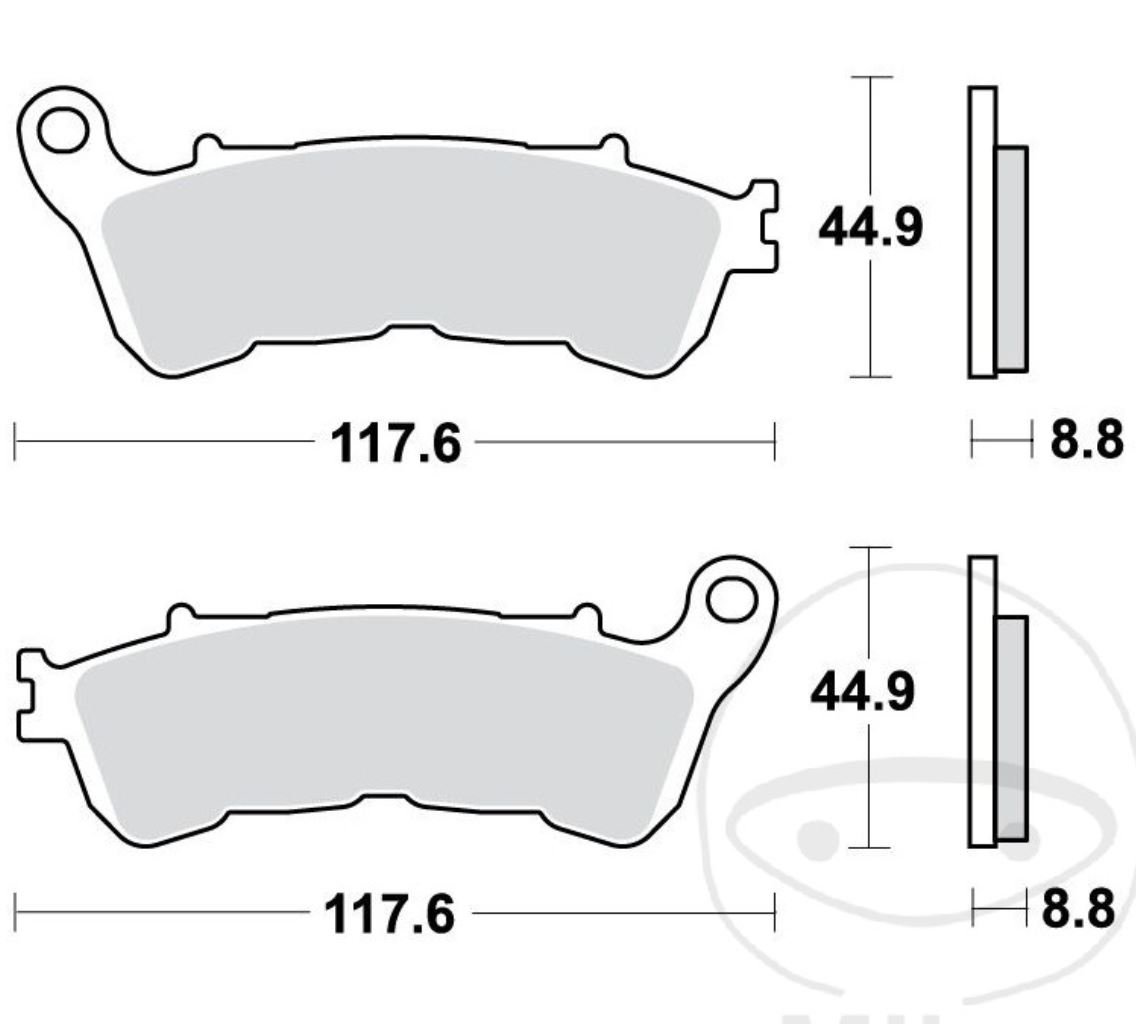 TRW MCB776SRM Bremsbeläge vorne für Suzuki UH125 UH200 Honda SH125 SH300 NSS250 FJS600
