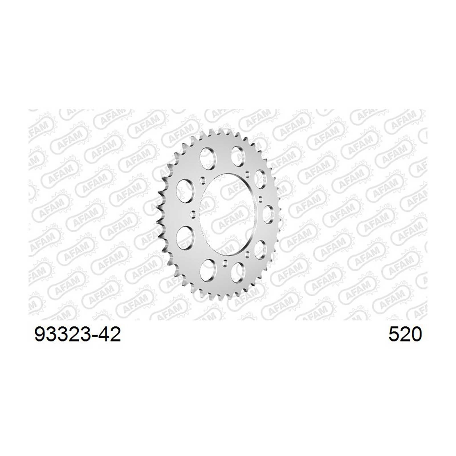 AFAM Kettenrad Teilung 520 42 Zähne Alu silber