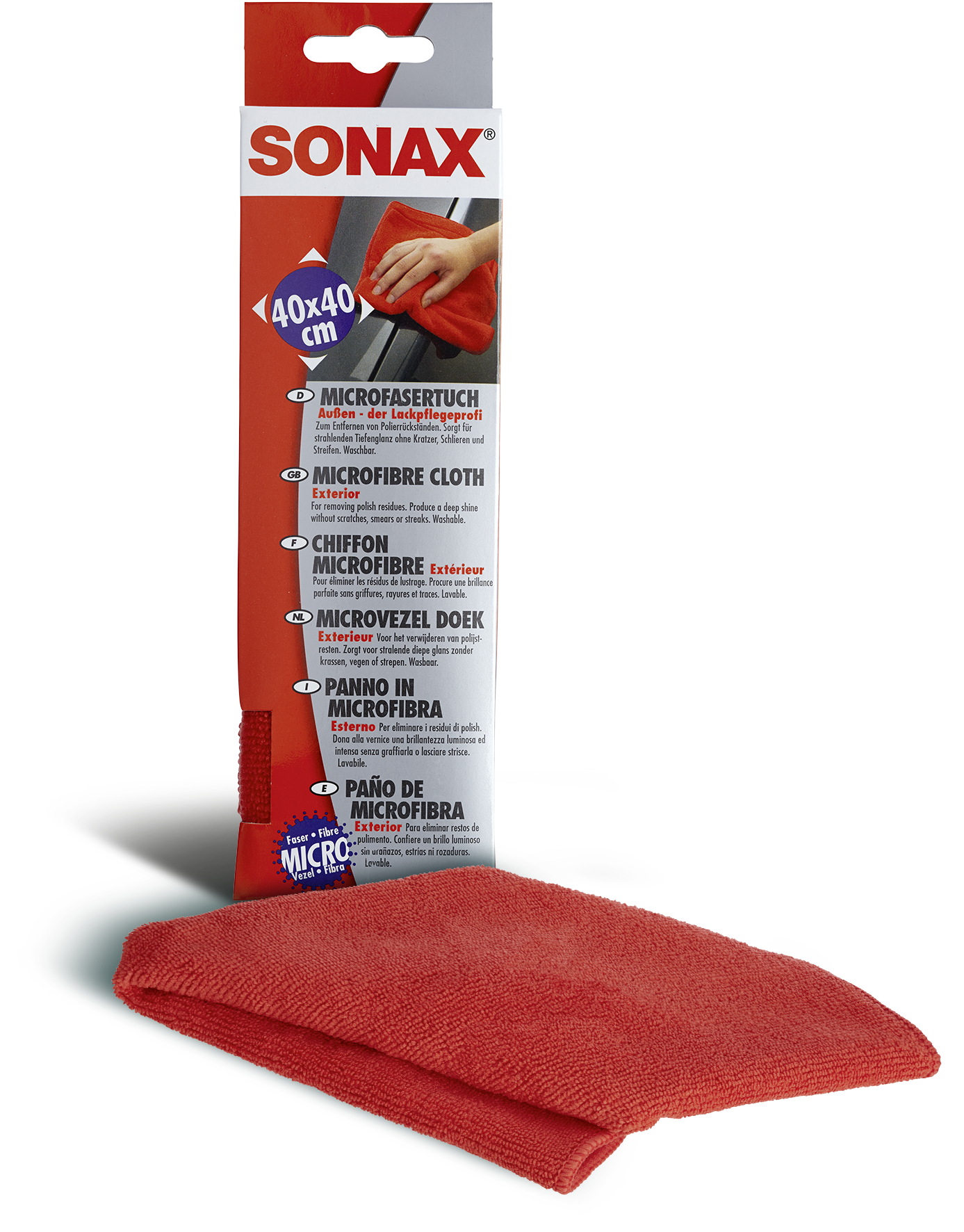 SONAX Microfasertuch Außen - der Lackpflegeprofi 416200