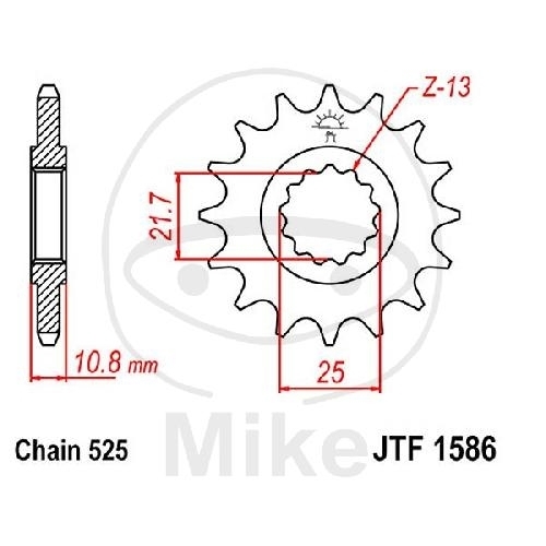 JT Ritzel 15 Zähne Teilung 525 / 1586.15 JT Sprockets