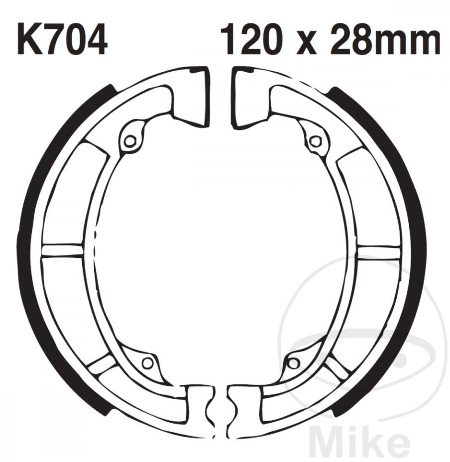 EBC Bremsbacken mit Federn für Kawasaki KE KL KX KDX 125 175 250 A D F