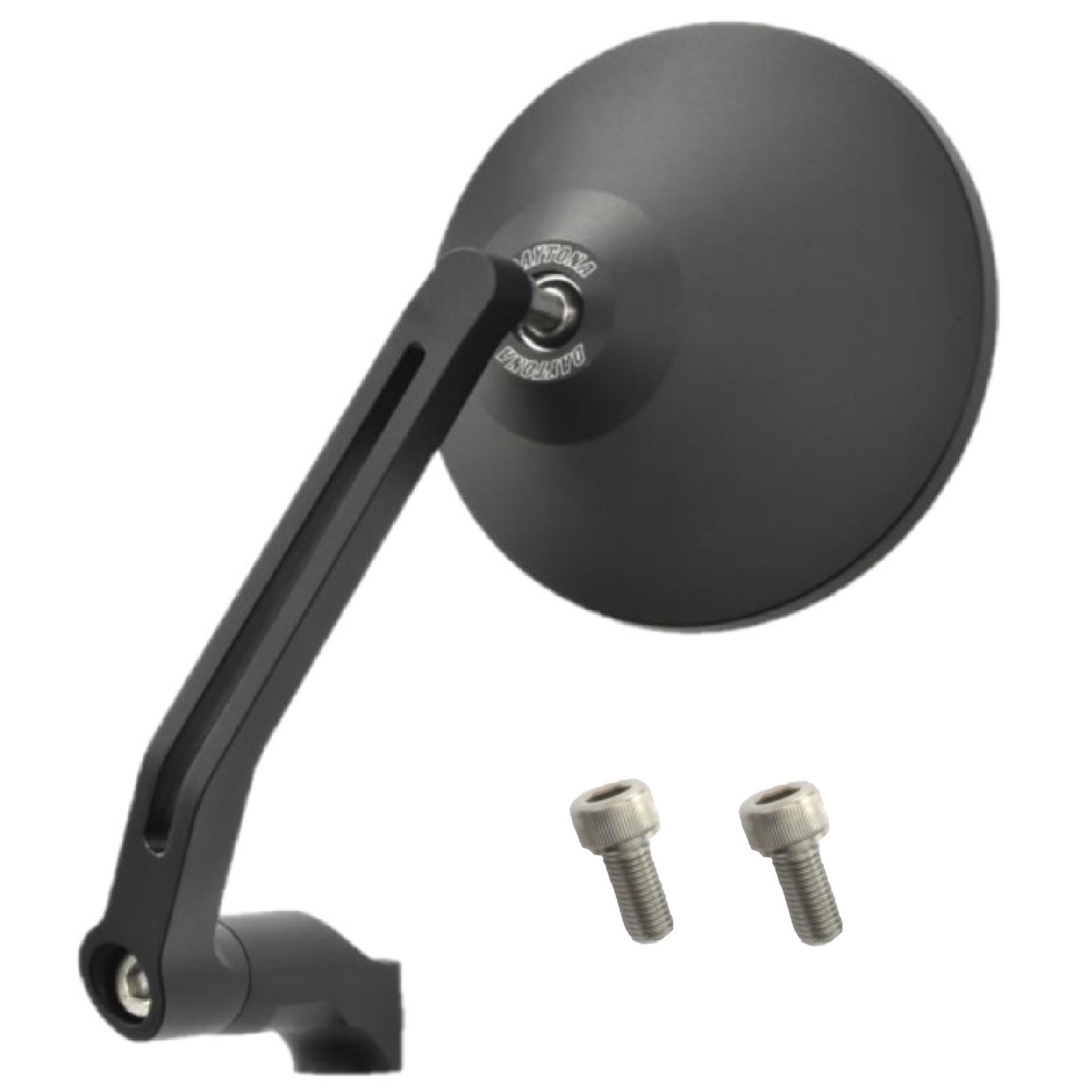 Spiegel universell für viele Fahrzeuge aus Aluminium in schwarz mit M10 Gewinde Beidseitig montierbar