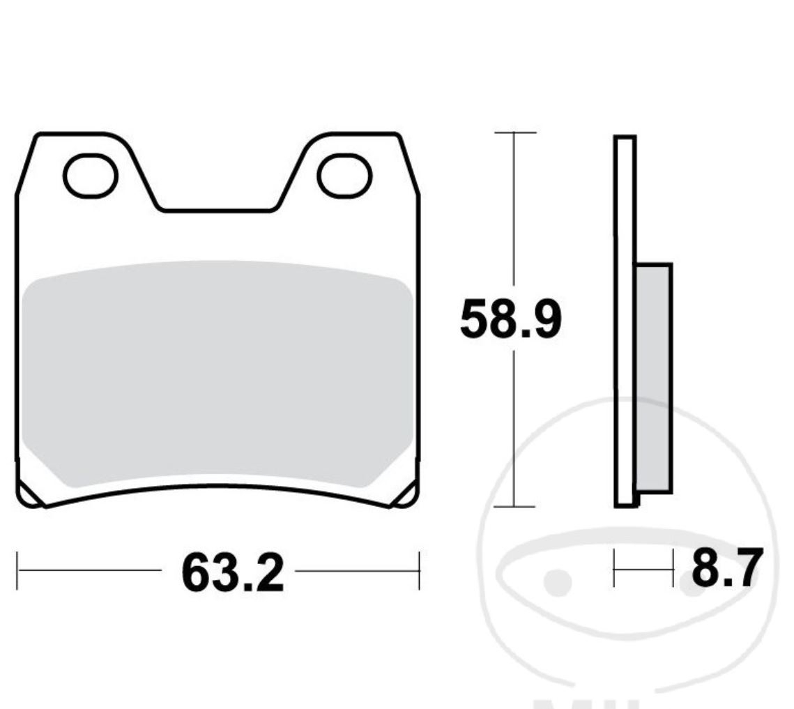TRW MCB725 Bremsbeläge hinten für Yamaha XJR1300 2002-2016 FZS1000 Fazer 2001-2005