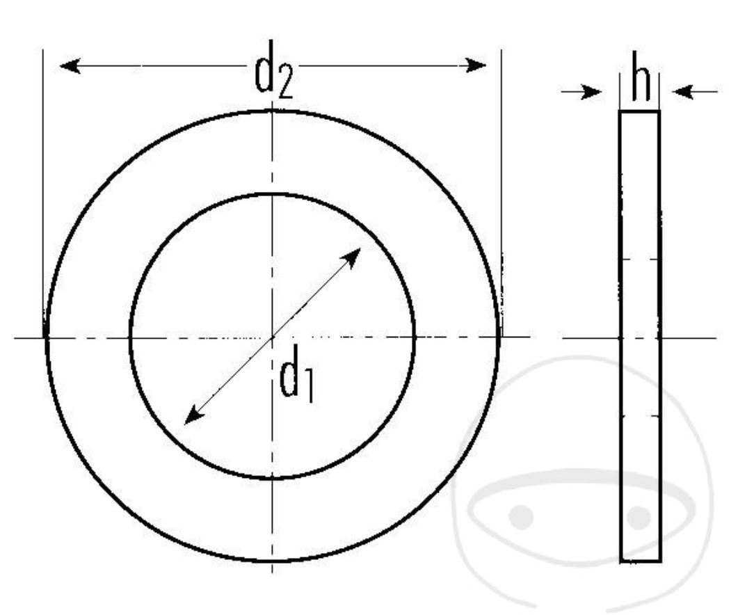 1x Dresselhaus Kupfer Dichtring 14x20x1.5 mm für Ölablassschraube M14x1.5